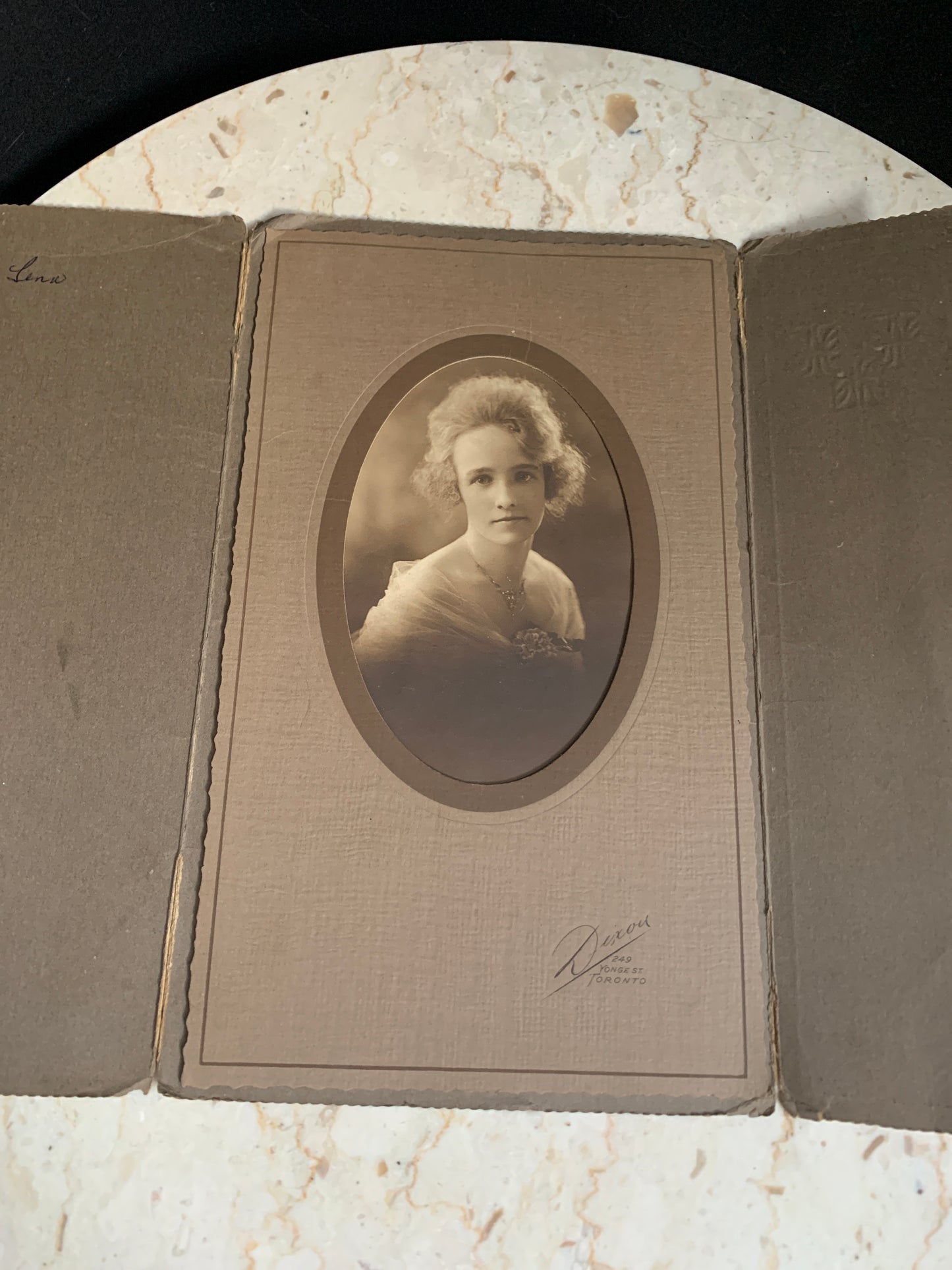 Vintage Sepia Photo in Paper Frame