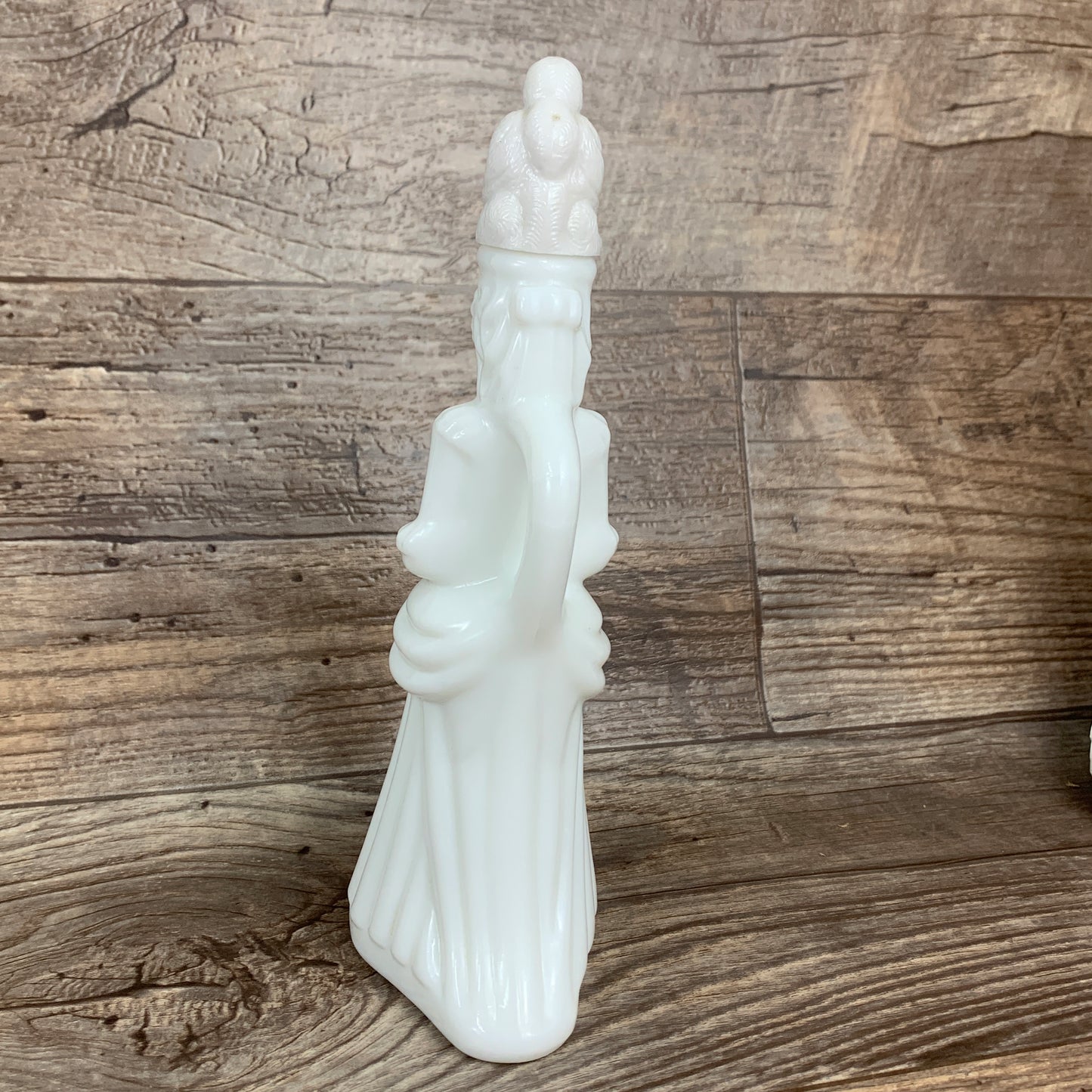 Vintage Avon Milk Glass Cologne Bottle Victorian Lady