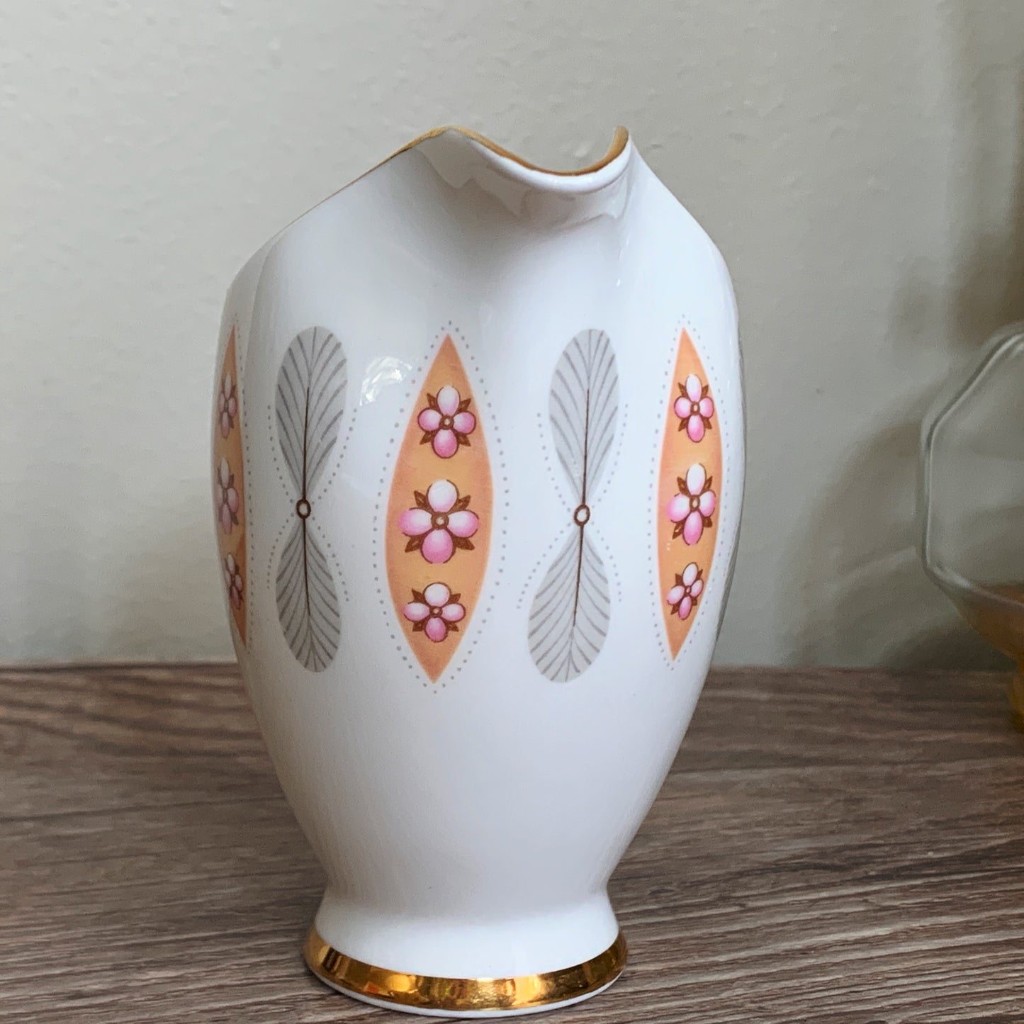 Royal Albert Safari Pattern Cream and Sugar Bowl 1950s Vintage China