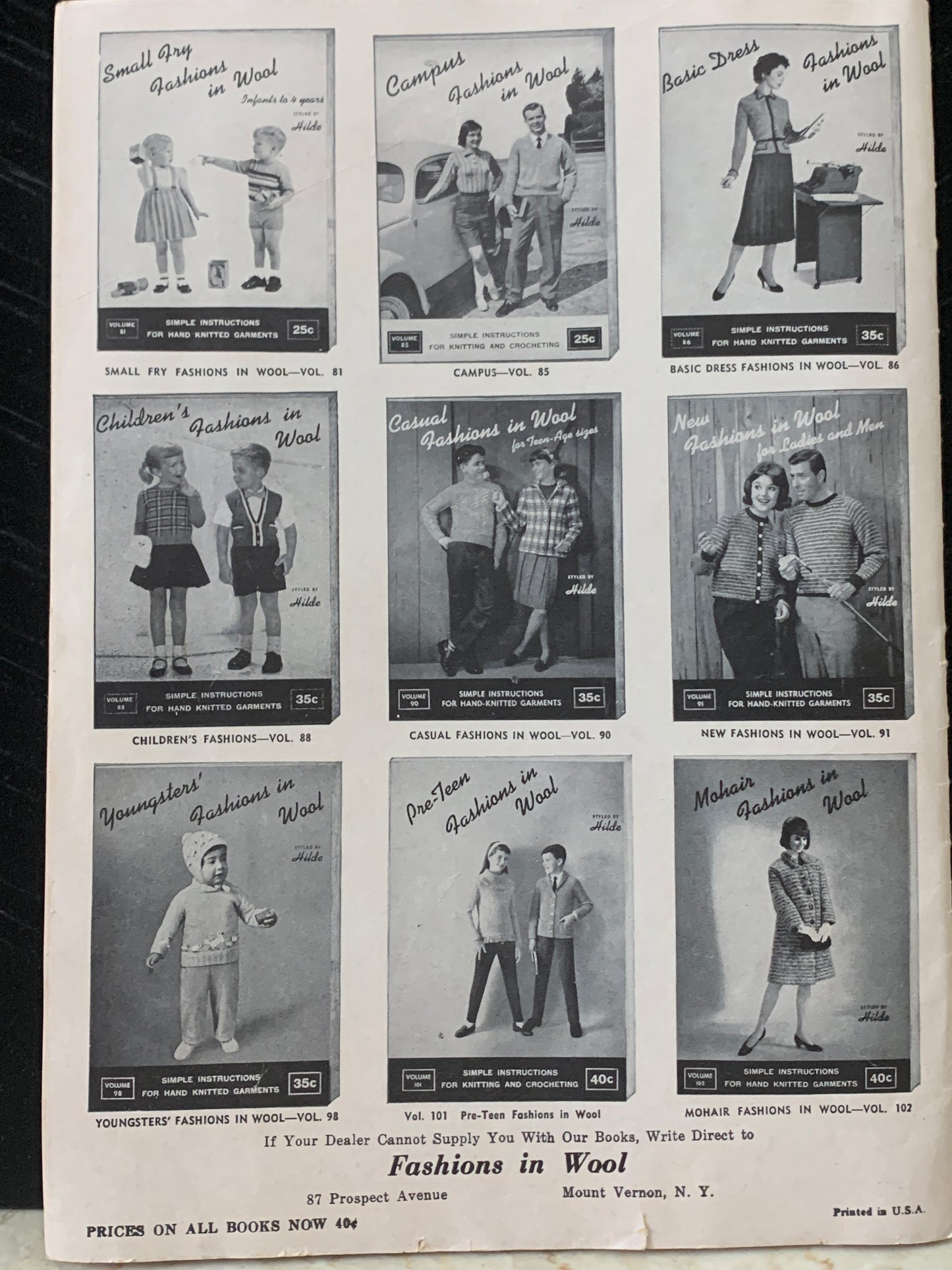 11 1/2' Doll Clothes Knitting Pattern Book Clothes for Fashion Model Dolls