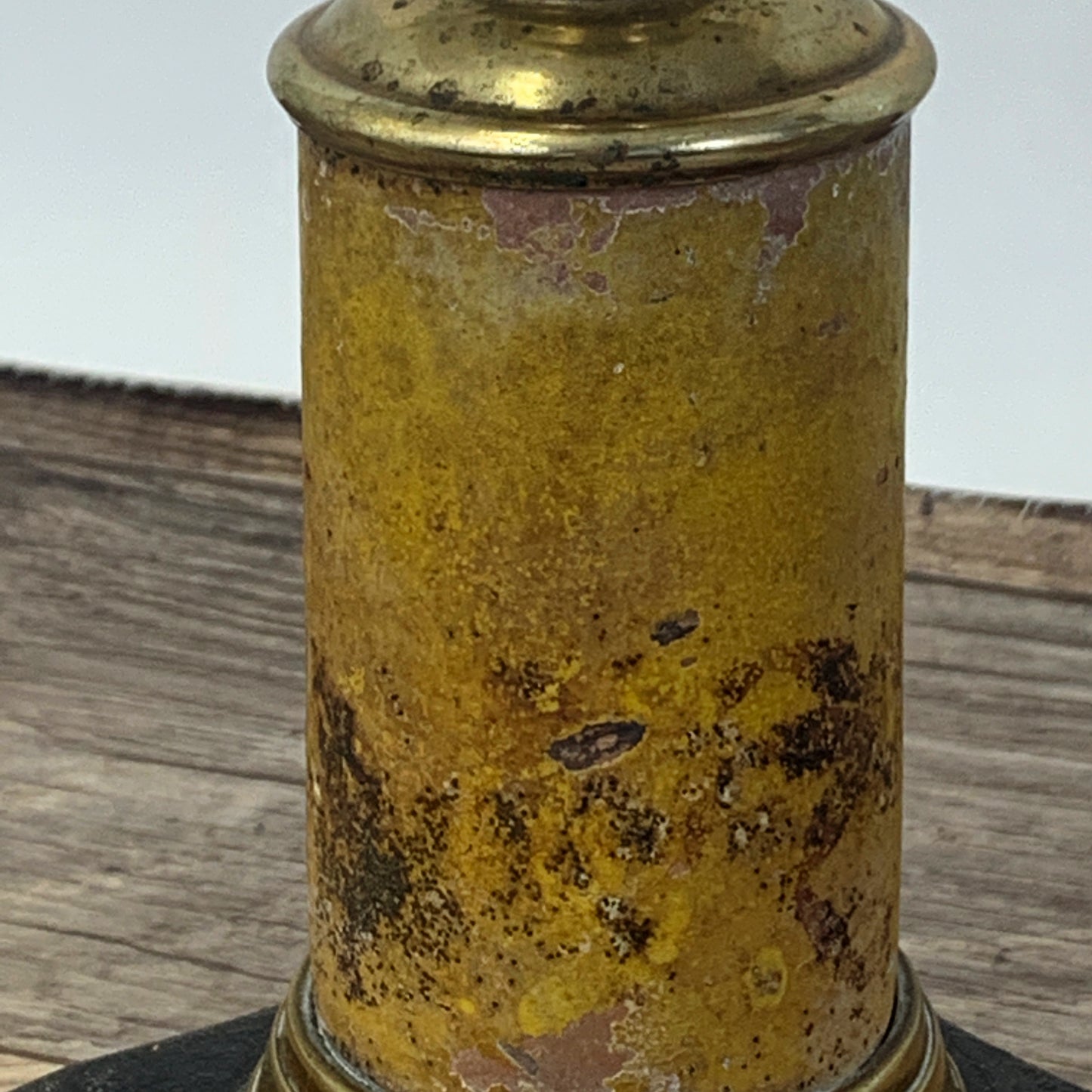 Antique Cast Iron Base Oil Lamp Ornate Burner Patent 1892
