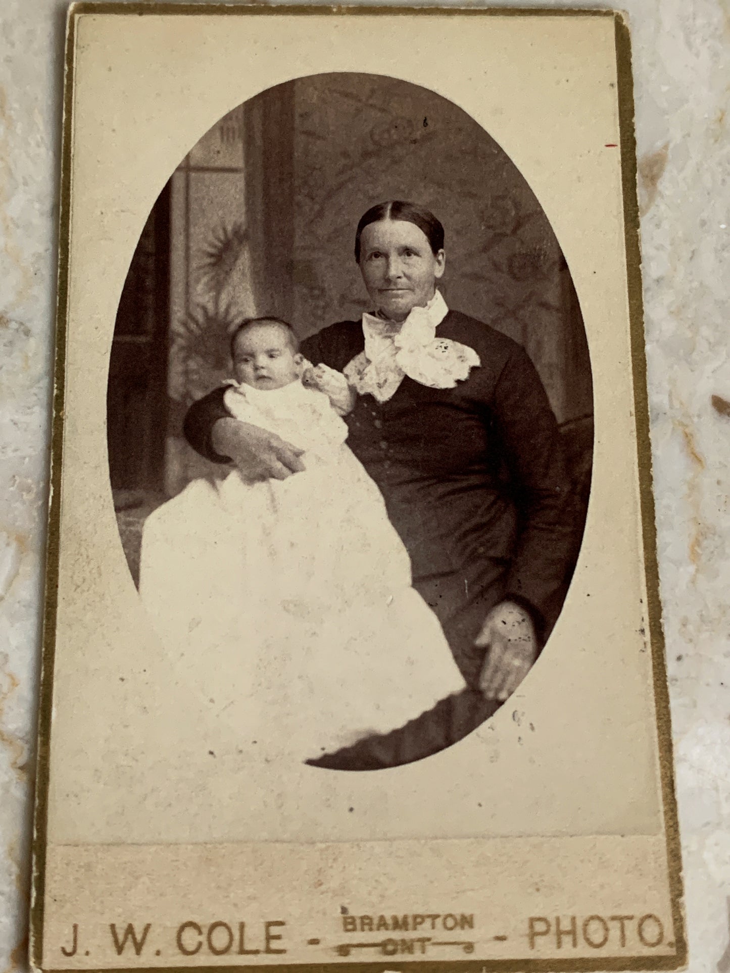 Antique Cabinet Card Person Holding a Baby