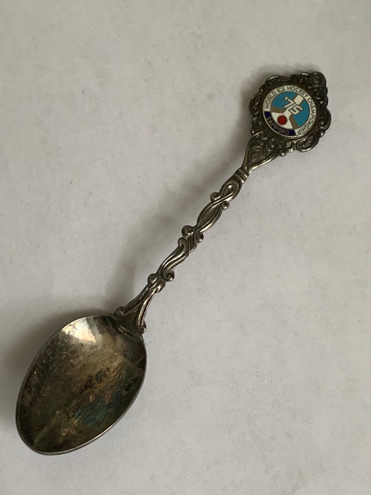World Ice Hockey Championships Sapporo 75 Vintage Travel Spoon