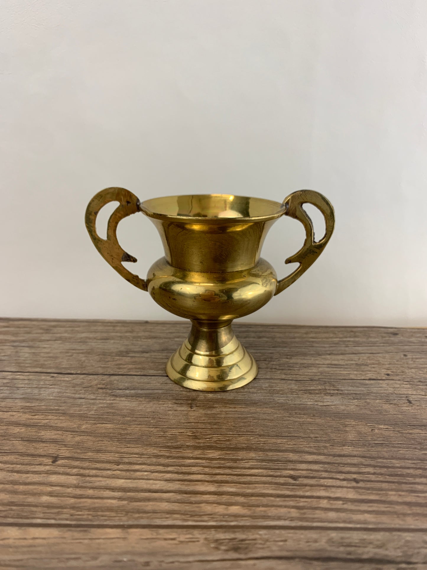 Vintage Brass Mini Urn Small Vase Vintage Home Decor