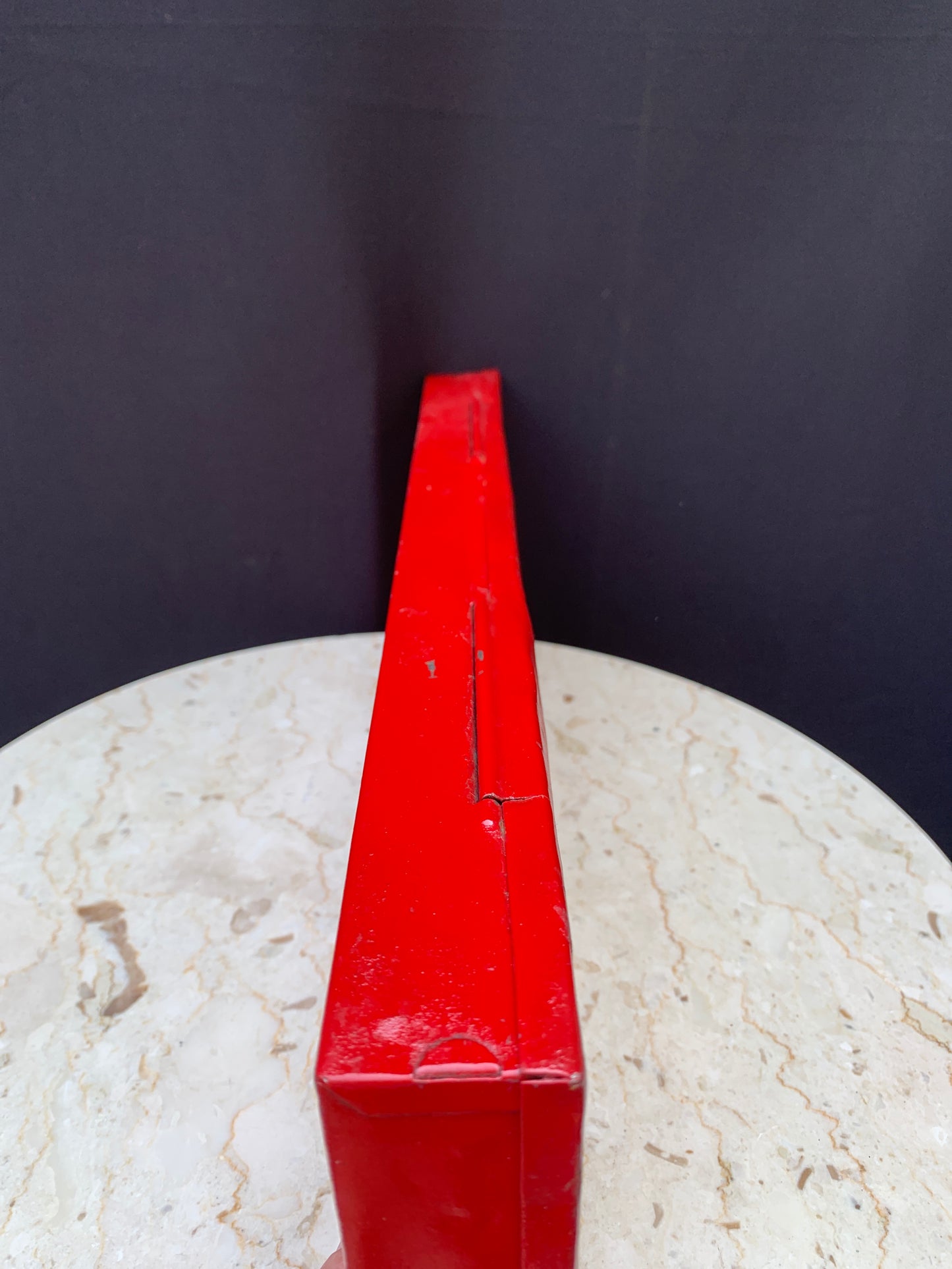 Vintage Red Toolbox Thin Red Metal Tool Box Vintage Garage Decor