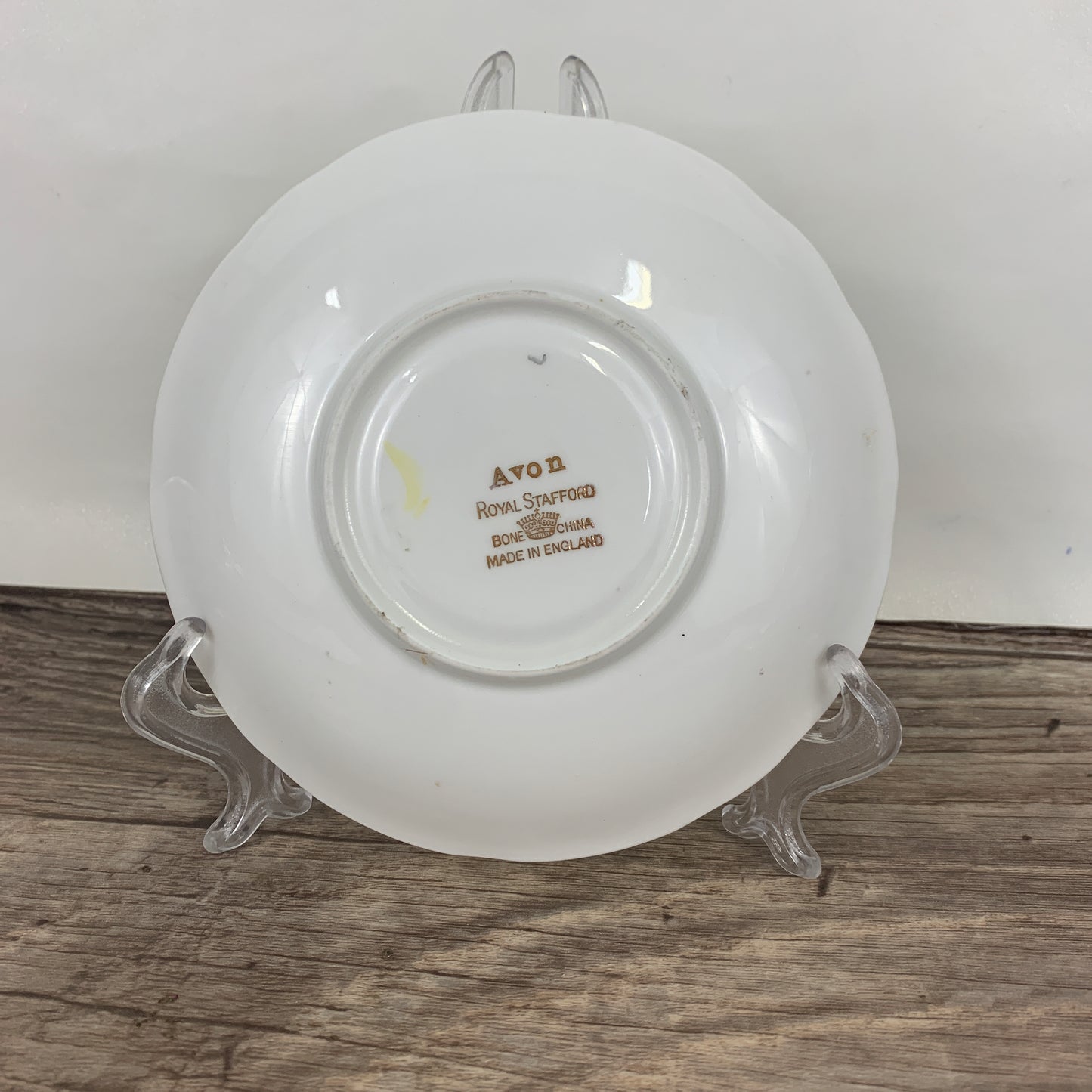 Yellow and White Vintage China Teacup Royal Stafford China Avon Tea Cup