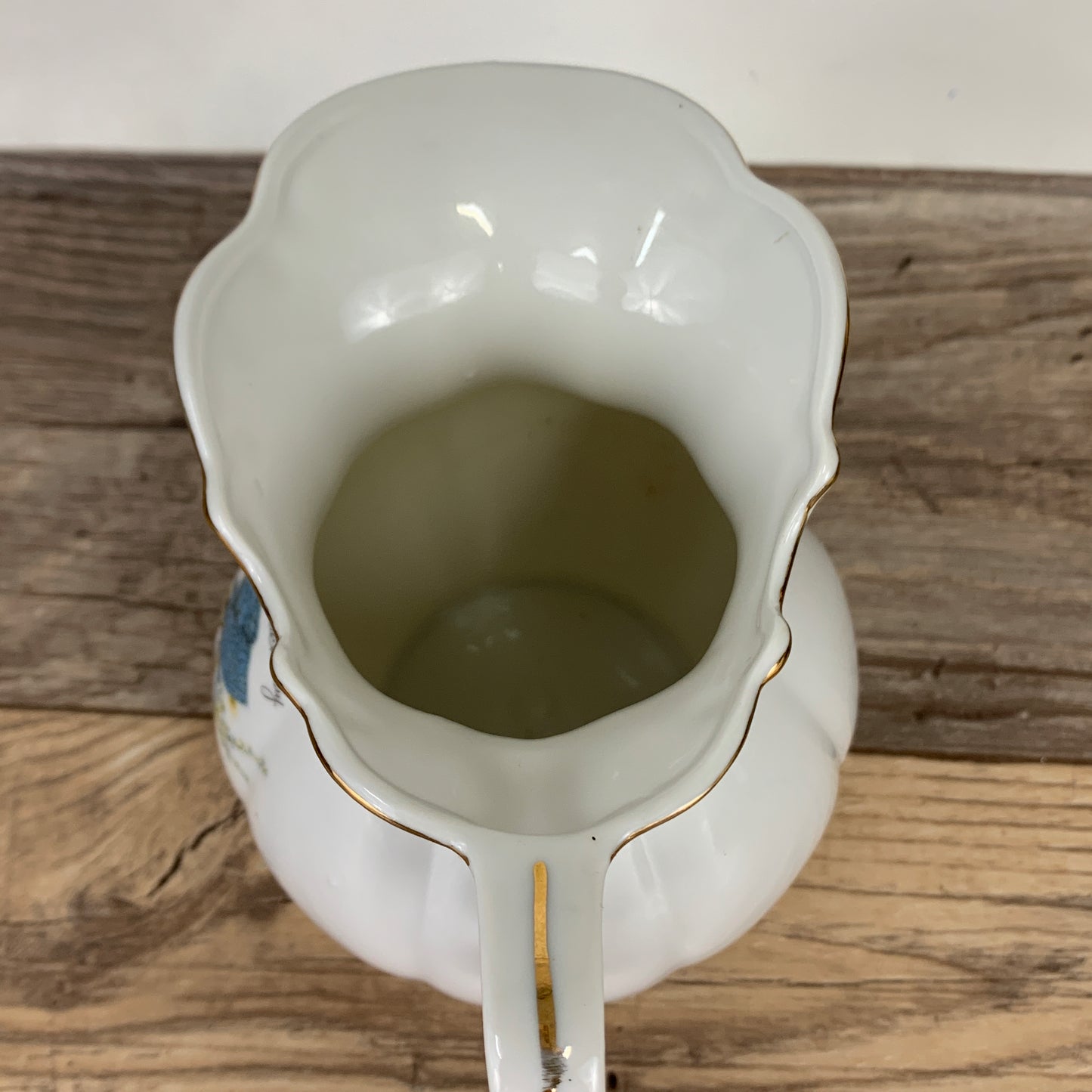 Holly Hobbie White Porcelain Pitcher "Start Each Day in a Happy Way"
