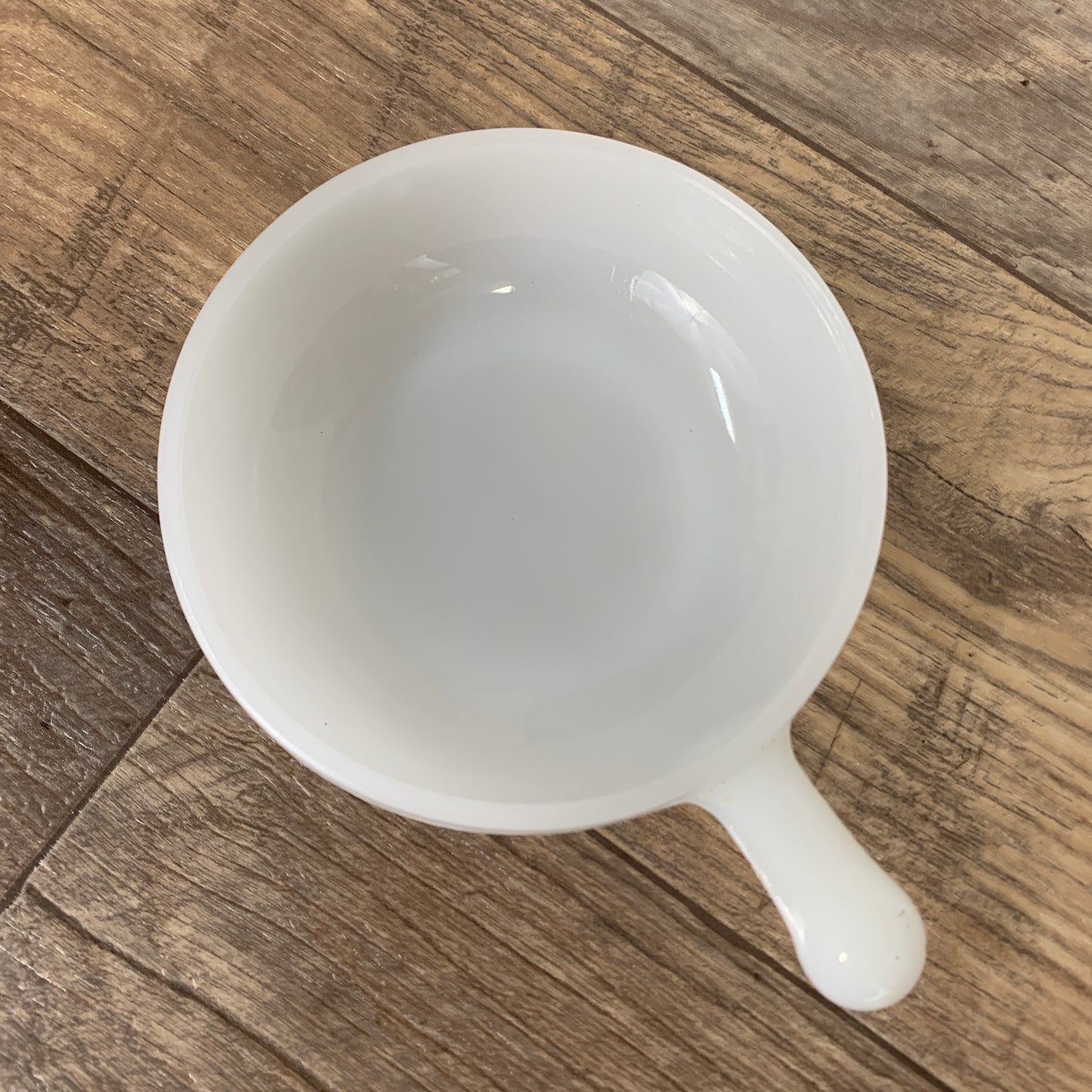 Milk Glass Soup Bowls with Handles - Set of 2