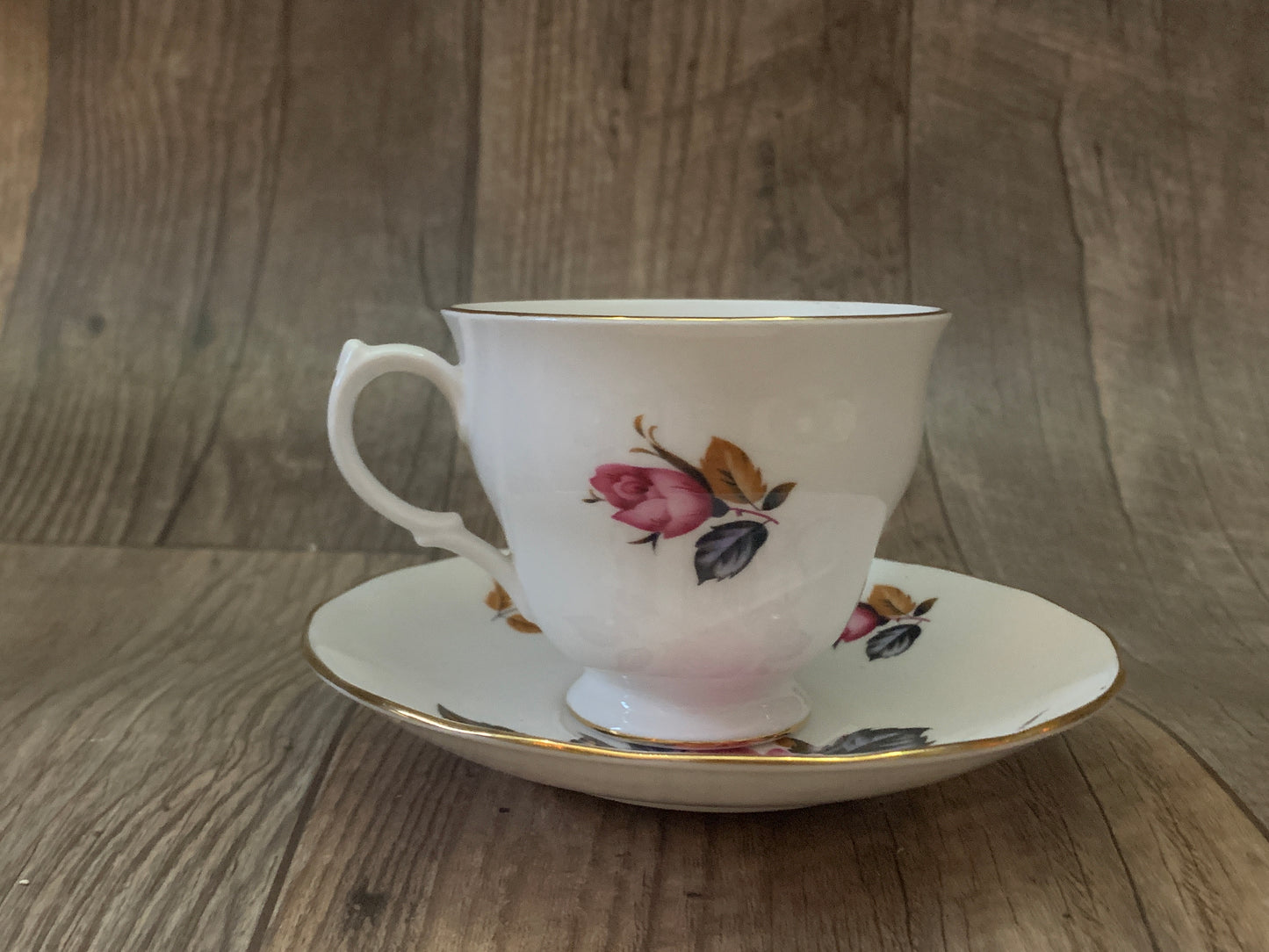 Pink Roses Vintage Teacup and Saucer Mothers Day Gift Grand Millennial Gifts