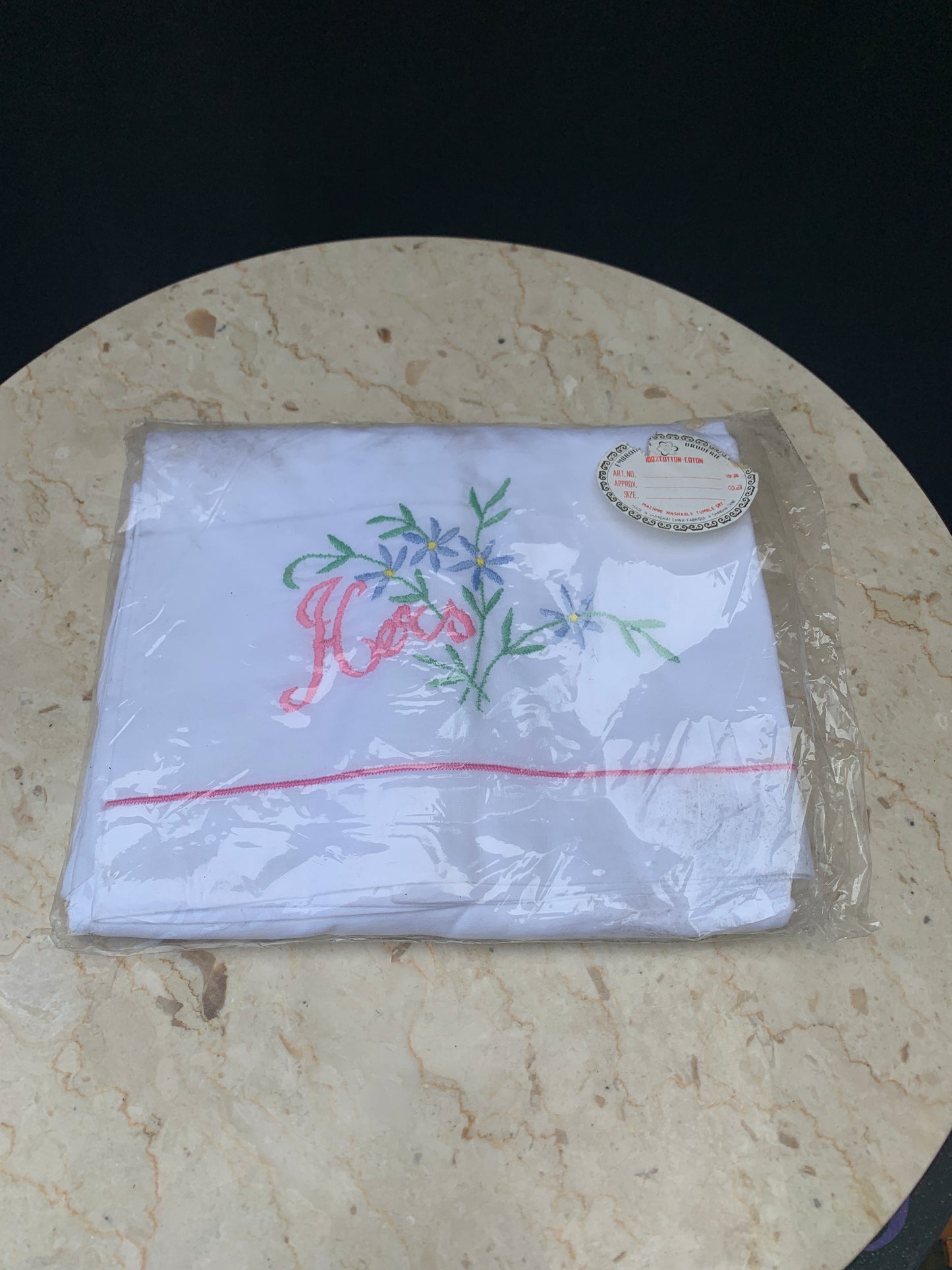 His and Hers Embroidered Pillow Cases
