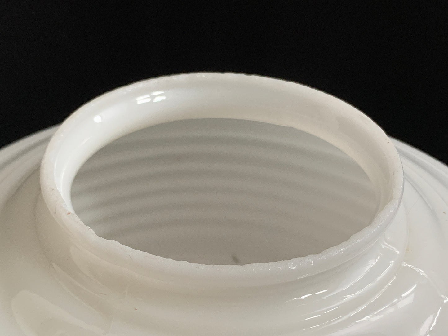 Hand Painted Milk Glass Light Cover