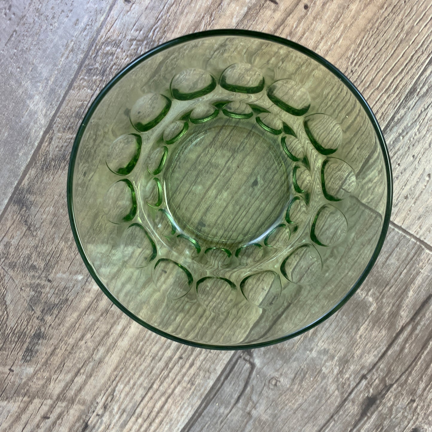 Green Thumbprint Bowl, Small Green Glass Bowl