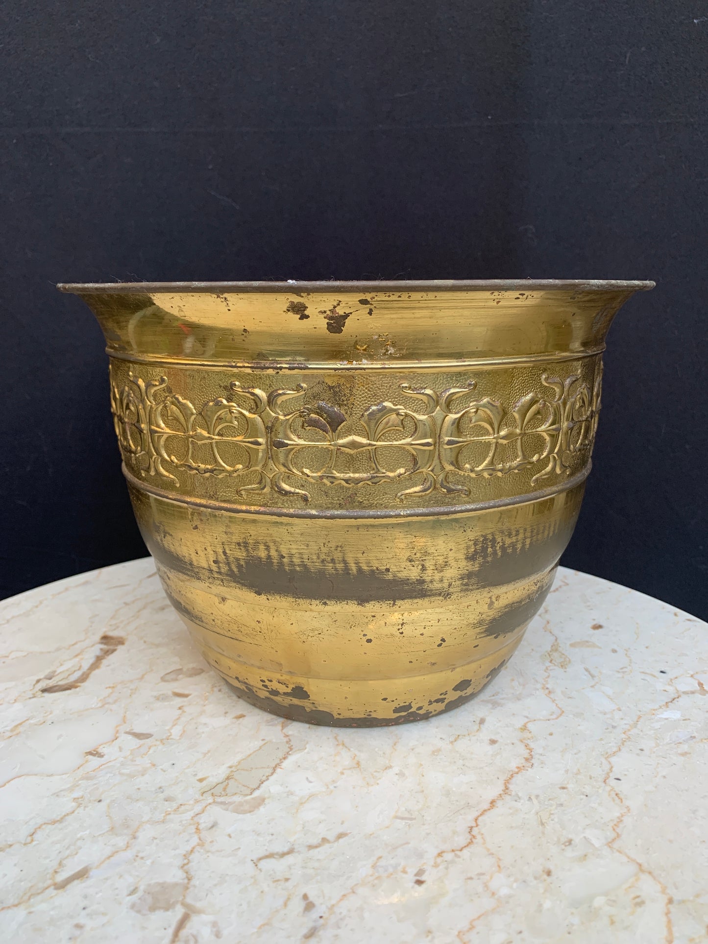 Vintage Brass Coloured Planter