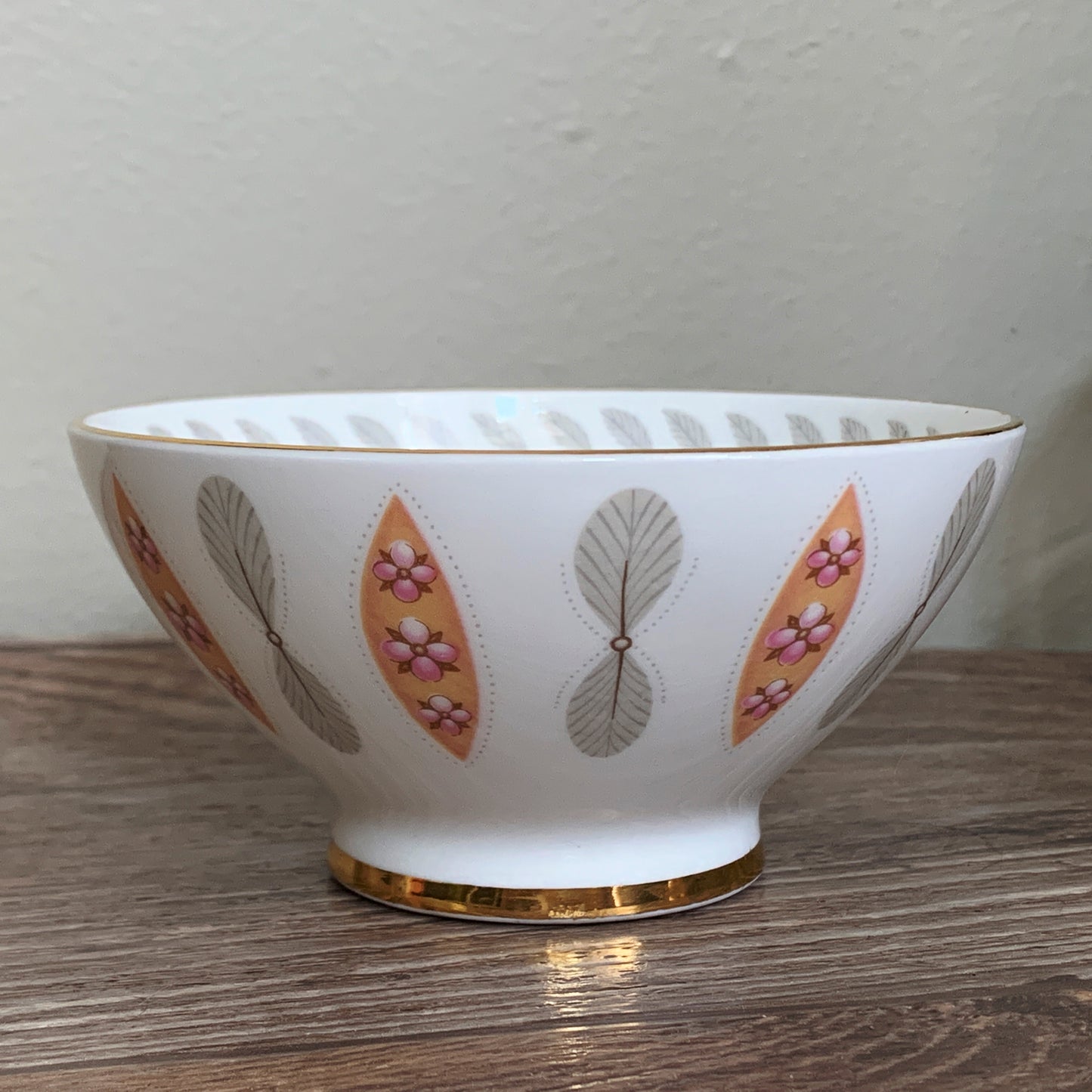 Royal Albert Safari Pattern Cream and Sugar Bowl 1950s Vintage China