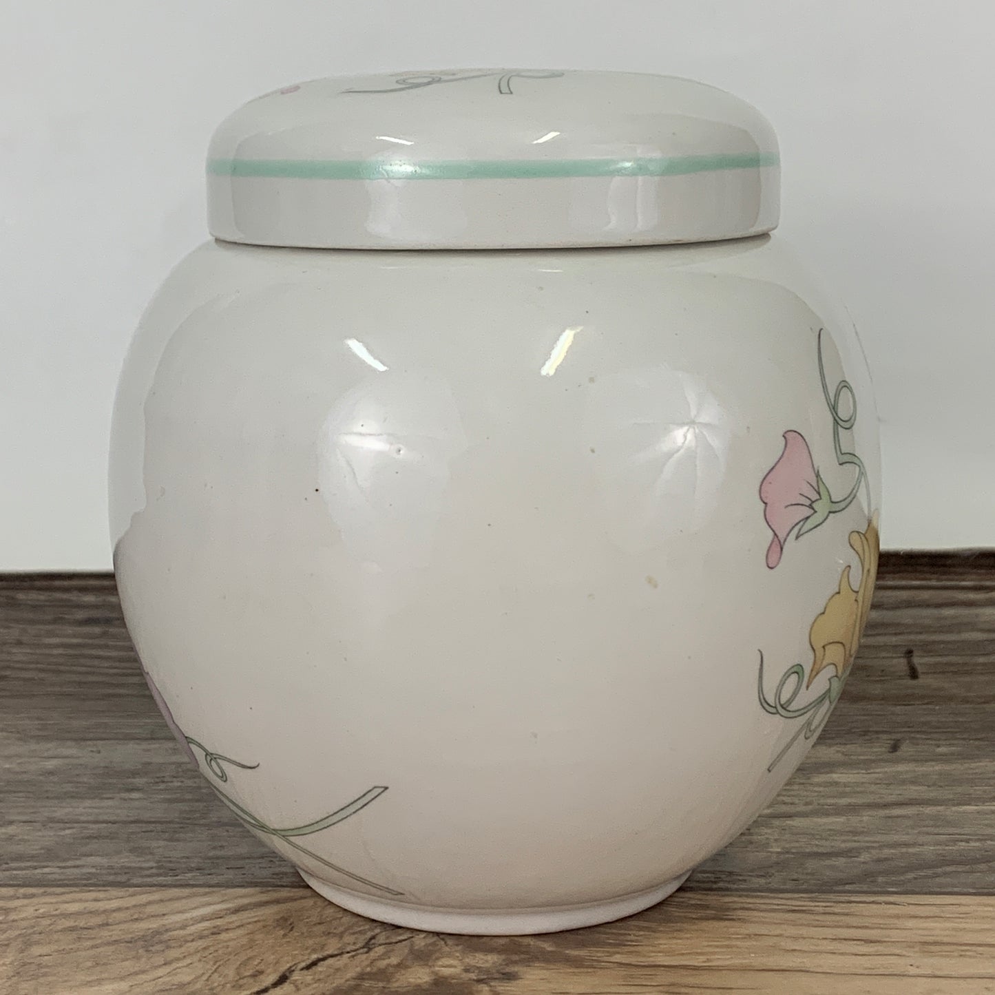 Vintage Sadler Sweet Pea Ginger Jar, Tea Caddy, Vintage Kitchen Storage