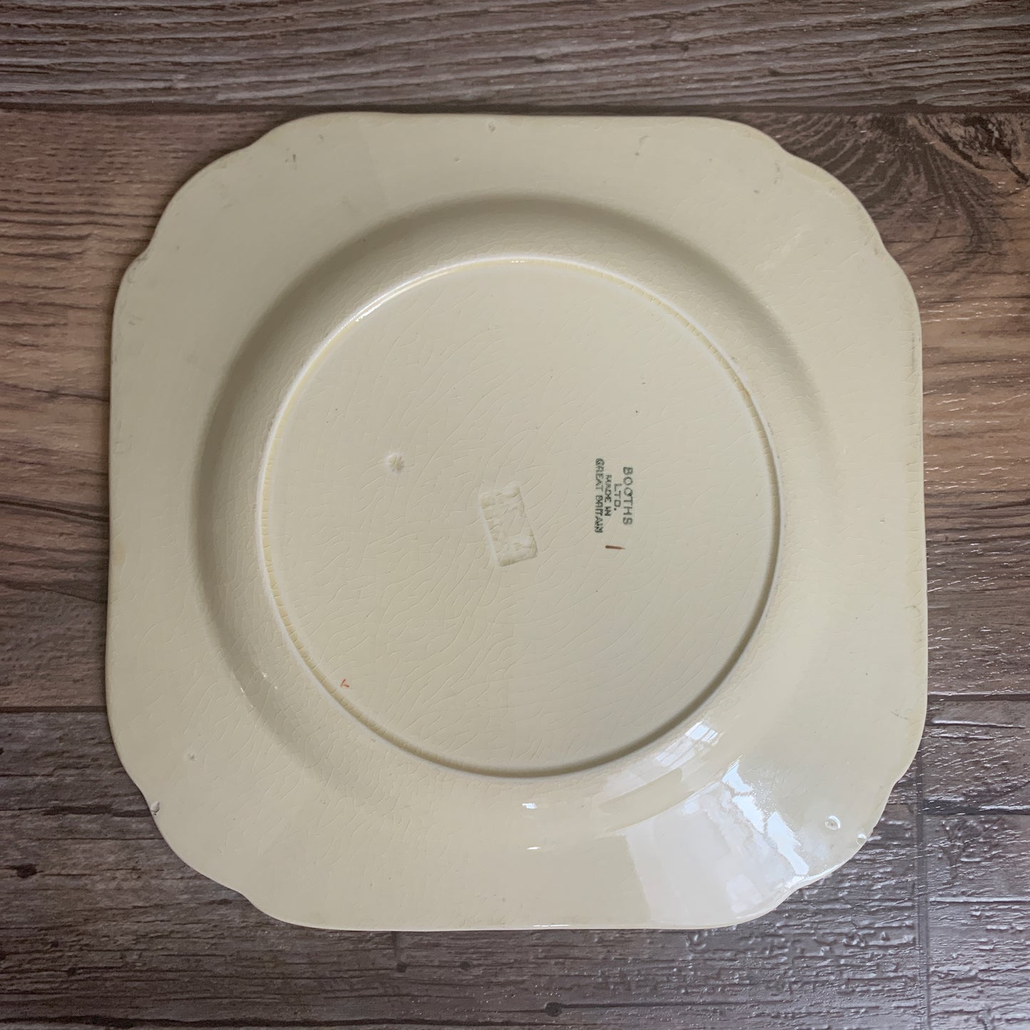 Booths China Plate with Garden Scene, Antique China Plate Vintage Farmhouse Decor