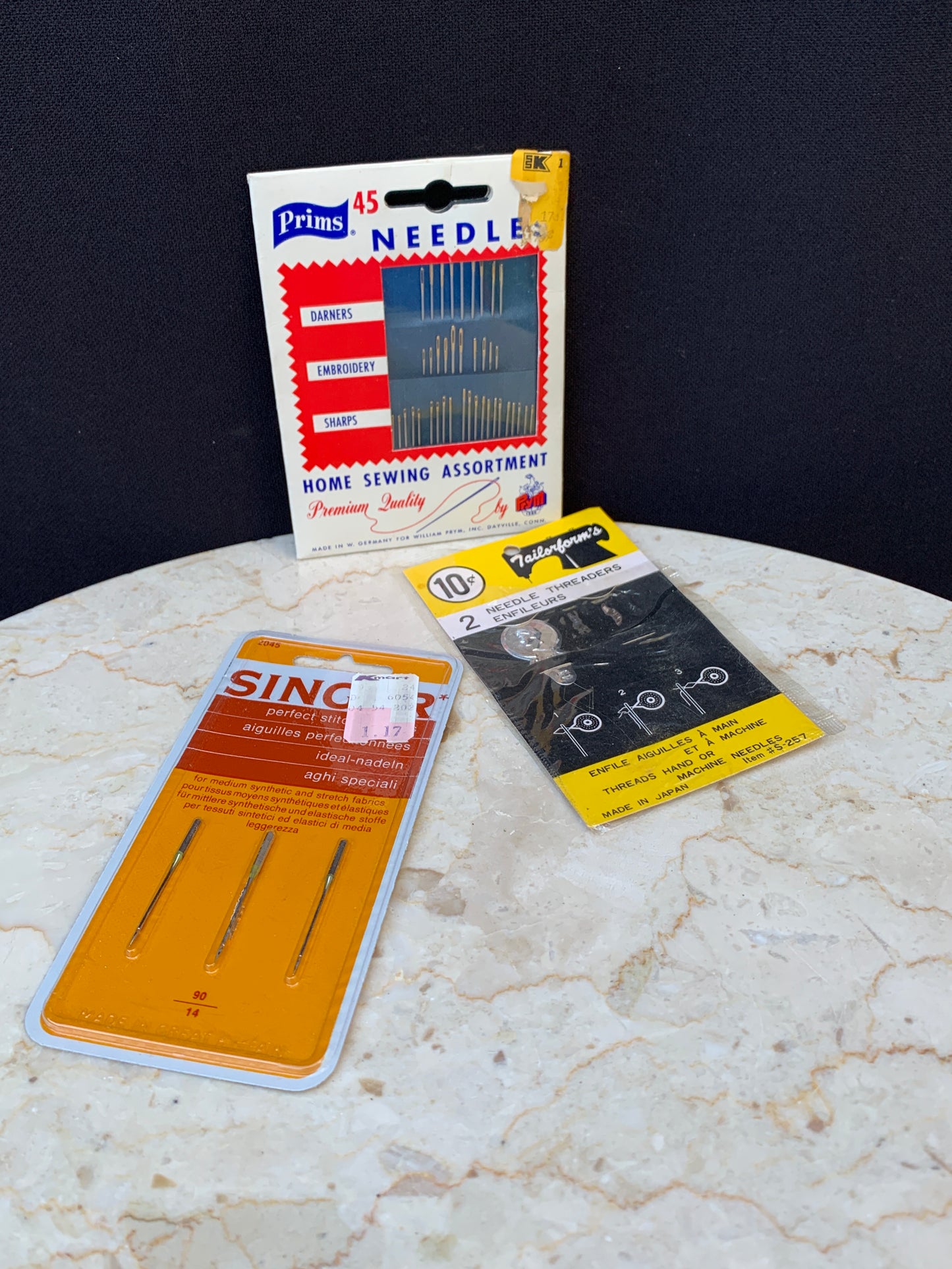Vintage Sewing Notions, Needlebook, Needle Threader Vintage Packaging