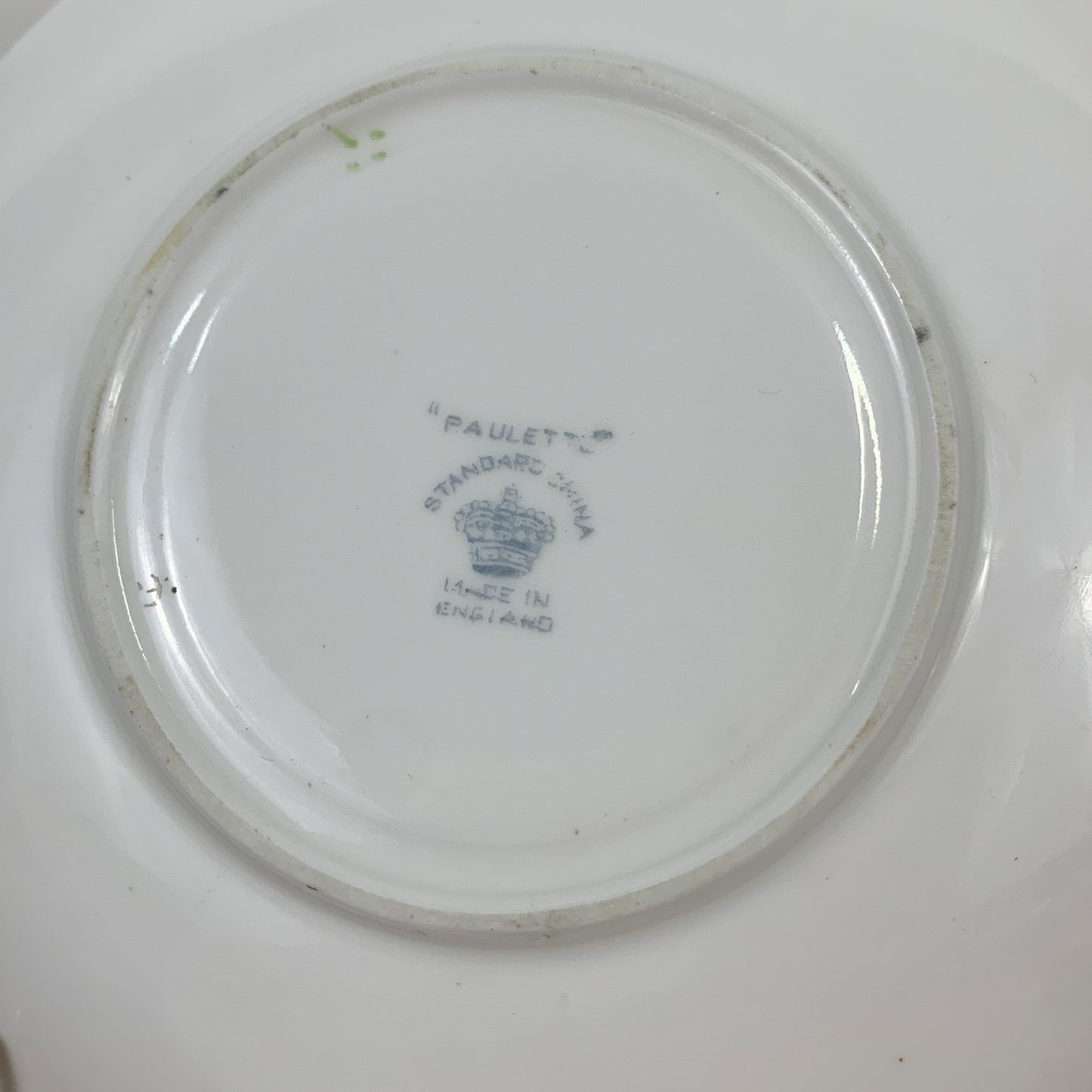 Antique Teacup and Saucer with Triangle Handle Paulette Pattern Standard China
