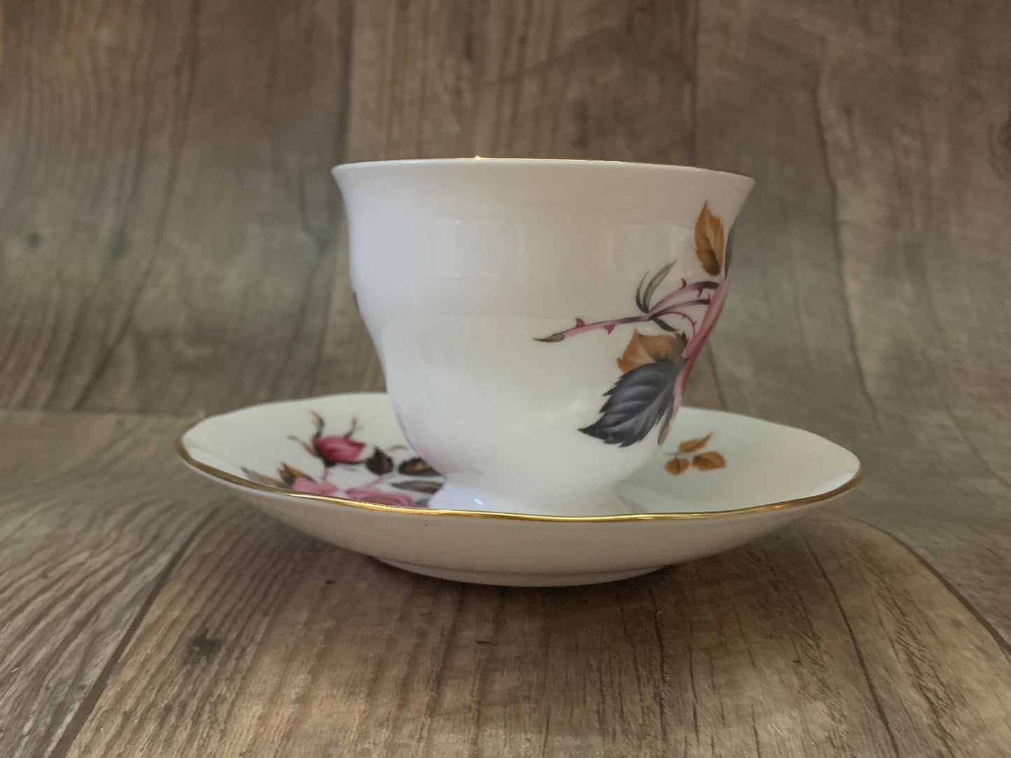 Pink Roses Vintage Teacup and Saucer Mothers Day Gift Grand Millennial Gifts