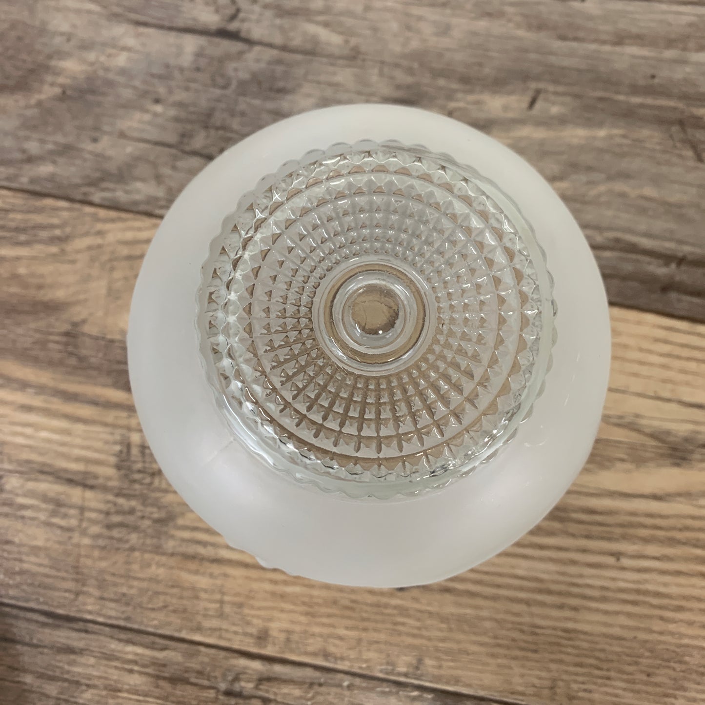 Frosted Light Cover, Mid-Century Globe Ceiling Light w/ raised floral pattern
