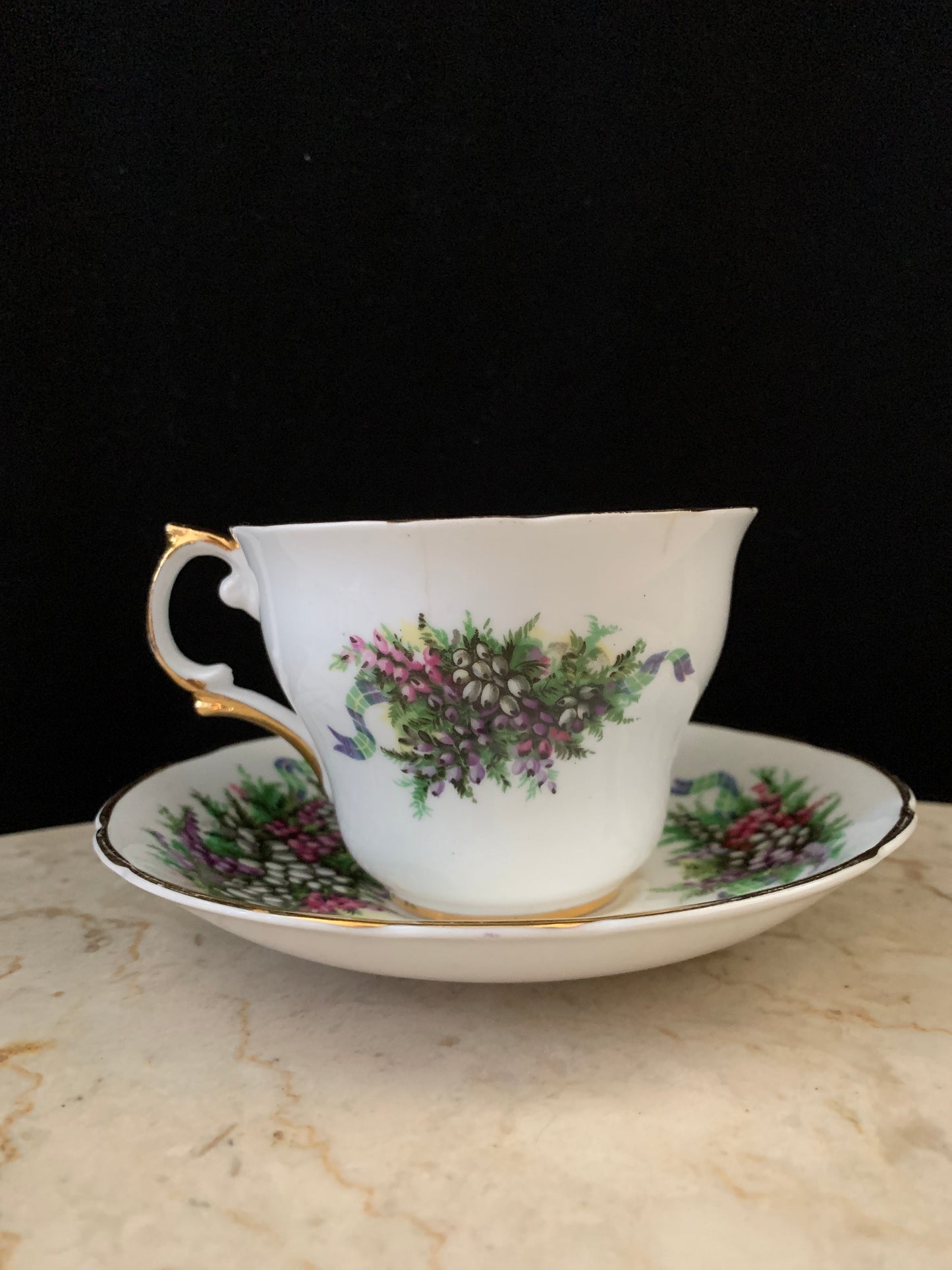 Vintage Floral Tea Cup Regency China Wisteria Pattern