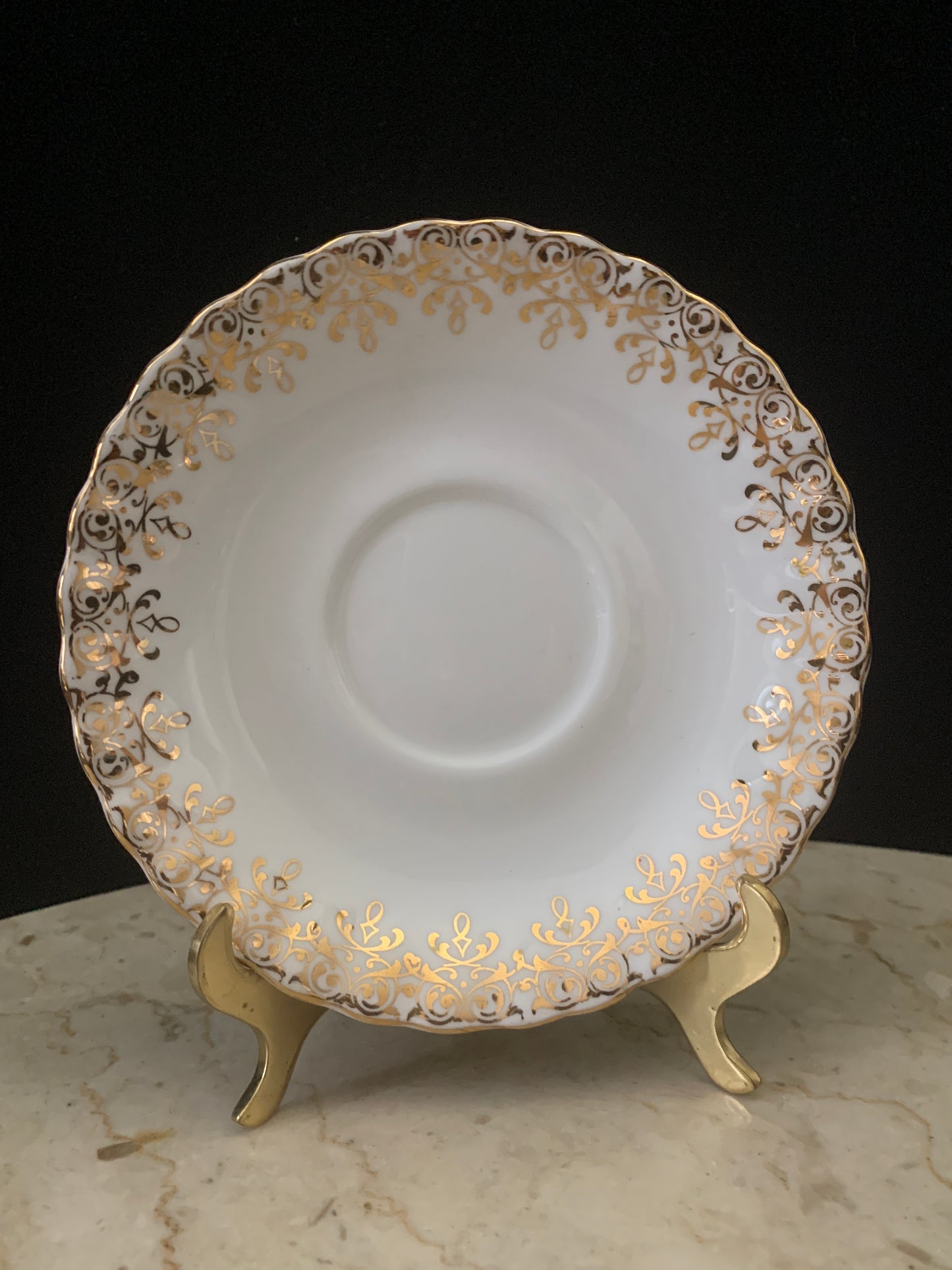 Royal Albert Vintage Tea Cup Wedding Anniversary White and Gold Vintage Teacup