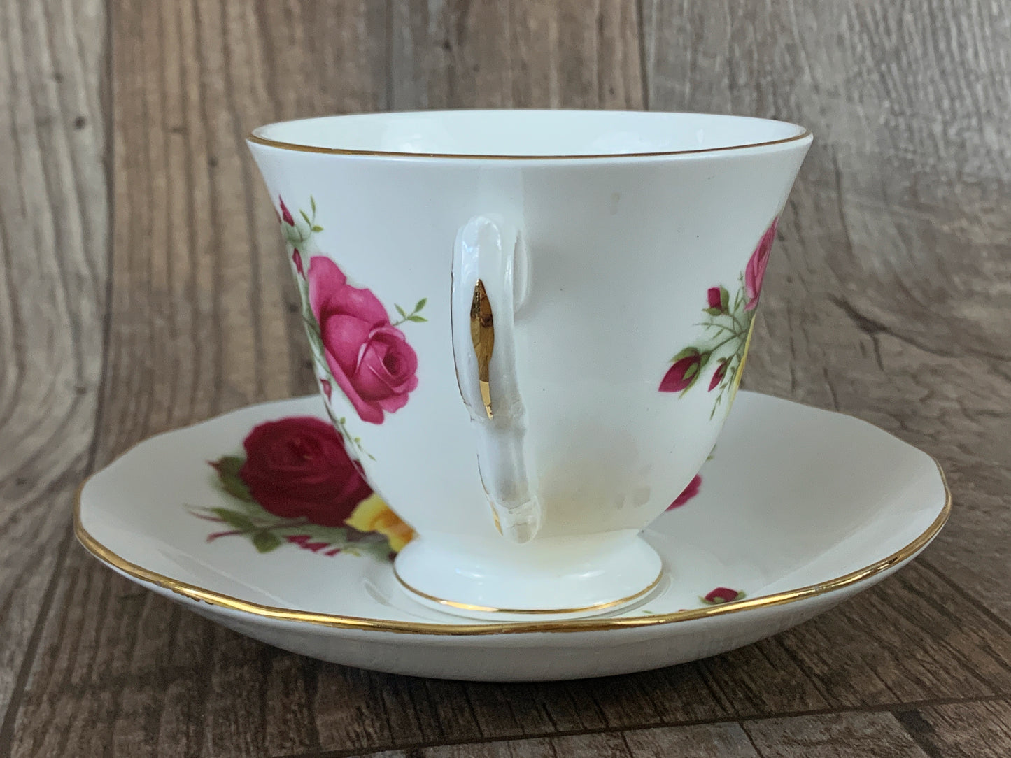 Red and Yellow Rose Teacup Vintage Tea Cup Vintage Gifts