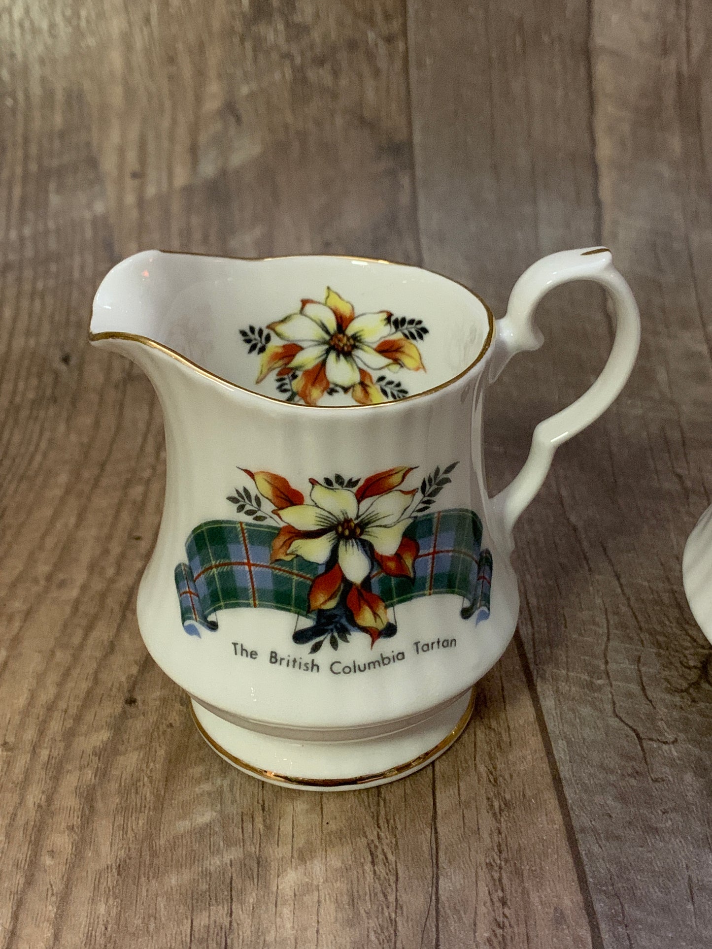 Vintage China Cream and Sugar set Prince China British Columbia Tartan
