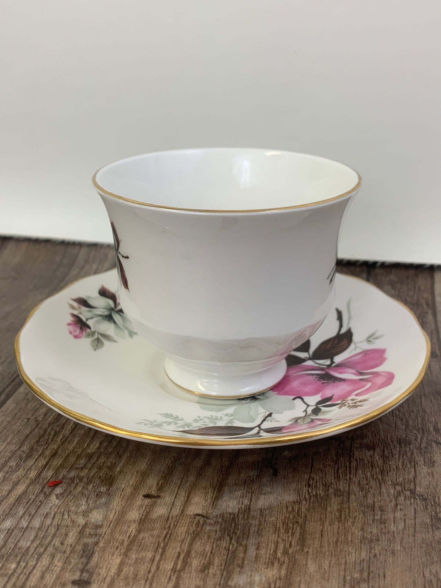 Pink and White Floral Teacup Queen Anne Tea Cup Mothers Day Gifts