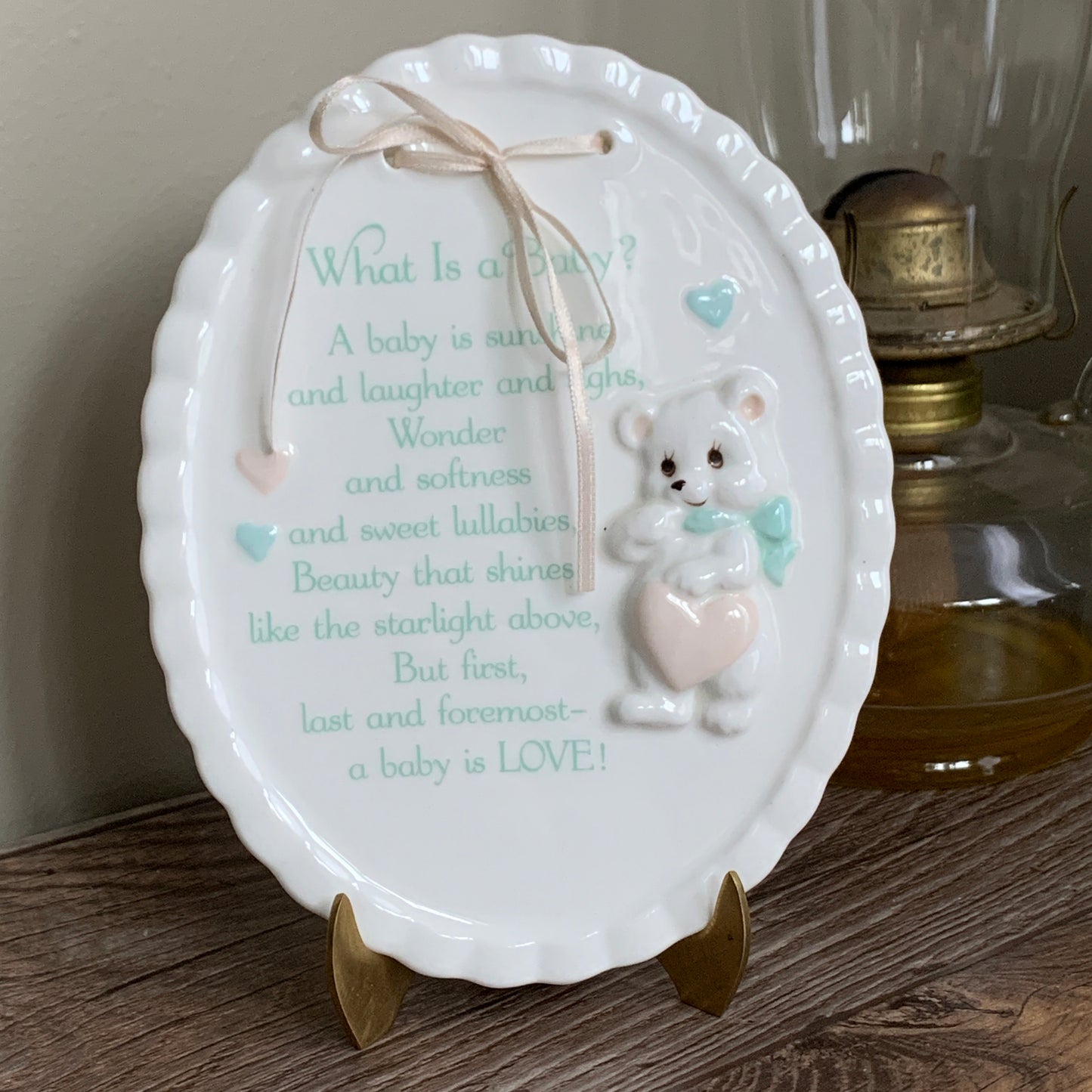 Baby Shower Gift Nursery Decor Wall Plaque Lullaby Lane Summit Collection Vintage 90s Wall Hanging