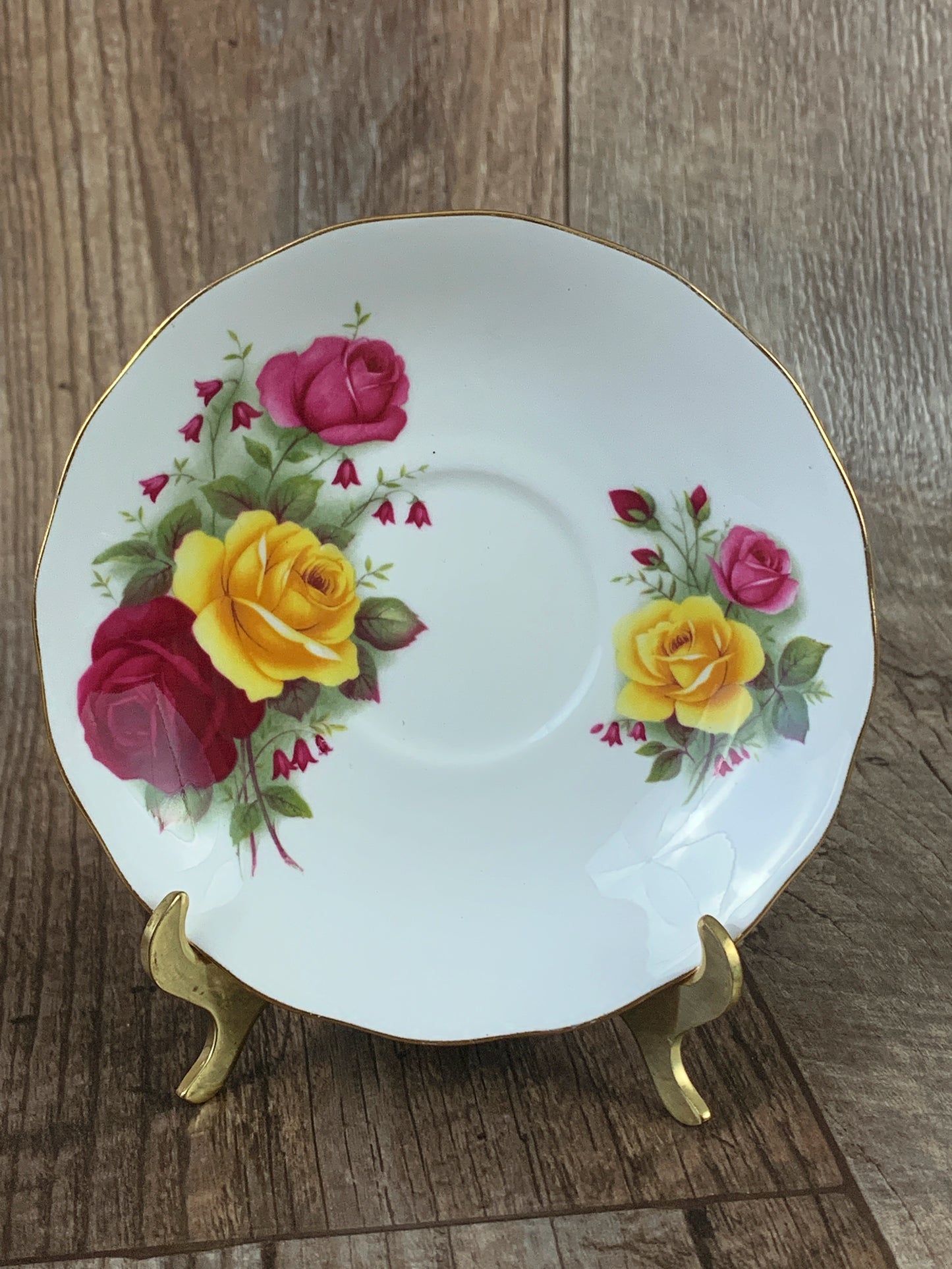 Red and Yellow Rose Teacup Vintage Tea Cup Vintage Gifts