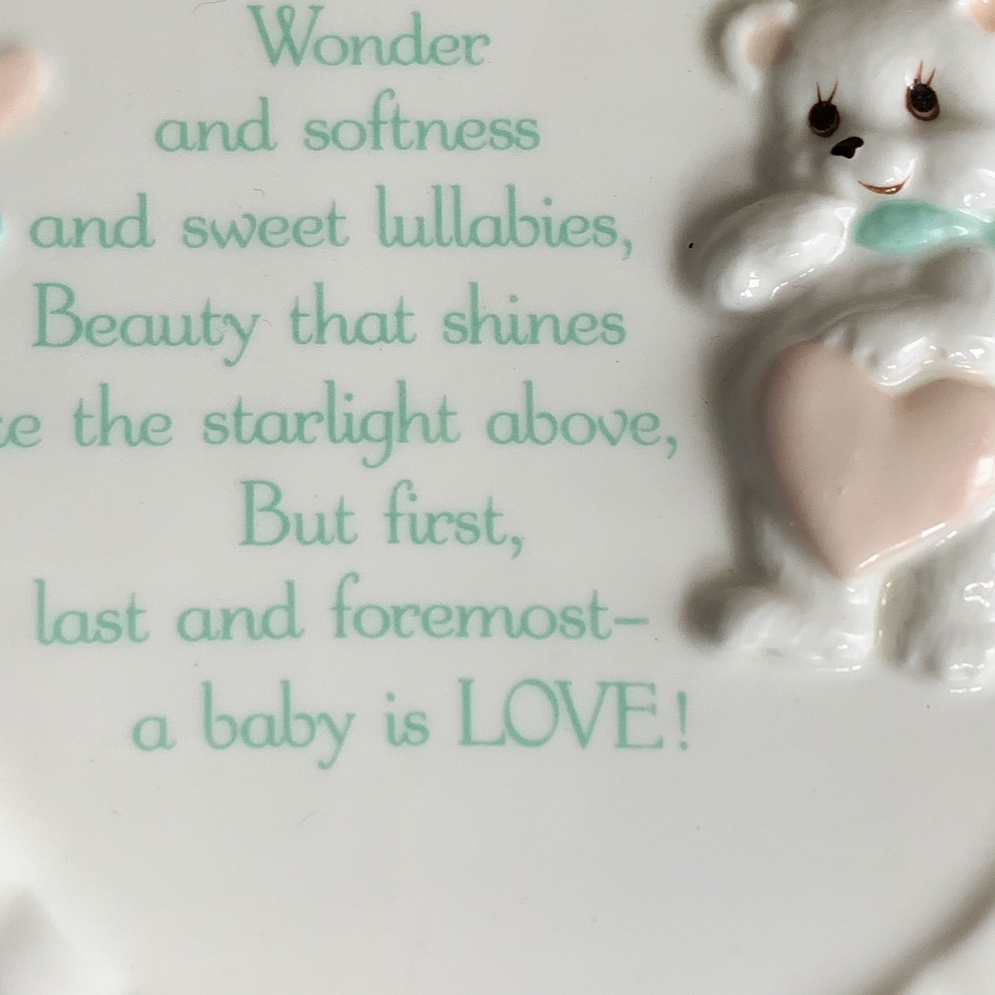 Baby Shower Gift Nursery Decor Wall Plaque Lullaby Lane Summit Collection Vintage 90s Wall Hanging