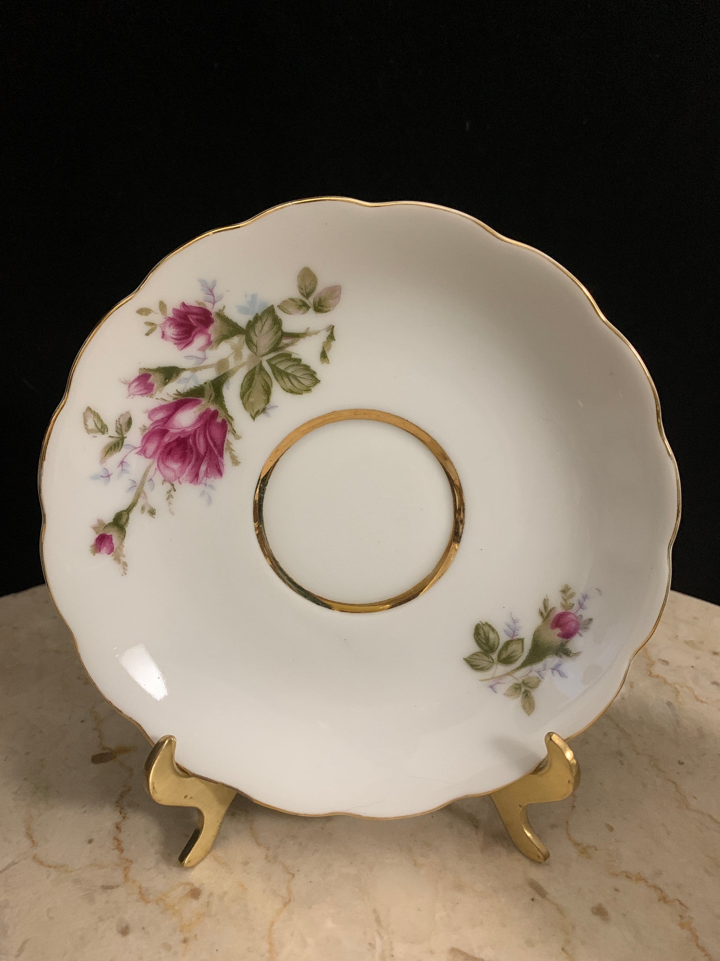 Pair of Mismatched Pink Floral Teacups Tea for Two Teacups with Pink Roses