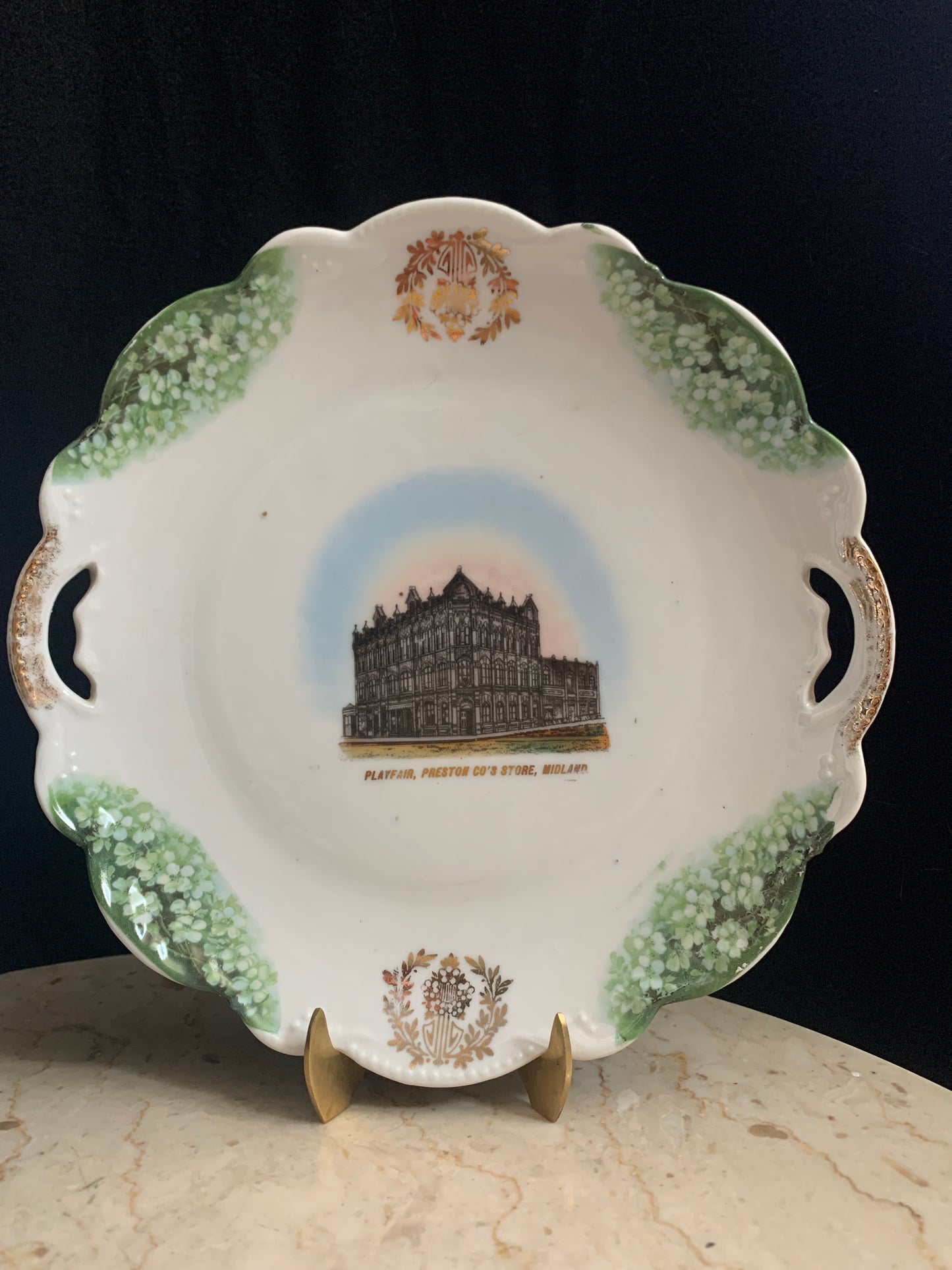 Playfair, Preston Co's Store Midland Set of Two Collector Plates