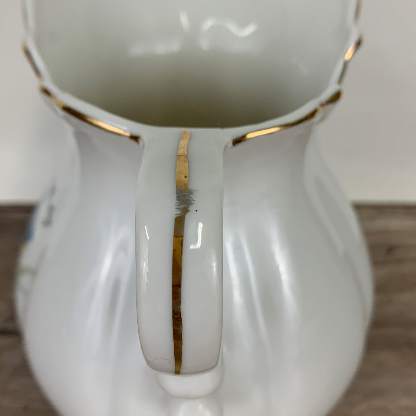 Holly Hobbie White Porcelain Pitcher "Start Each Day in a Happy Way"