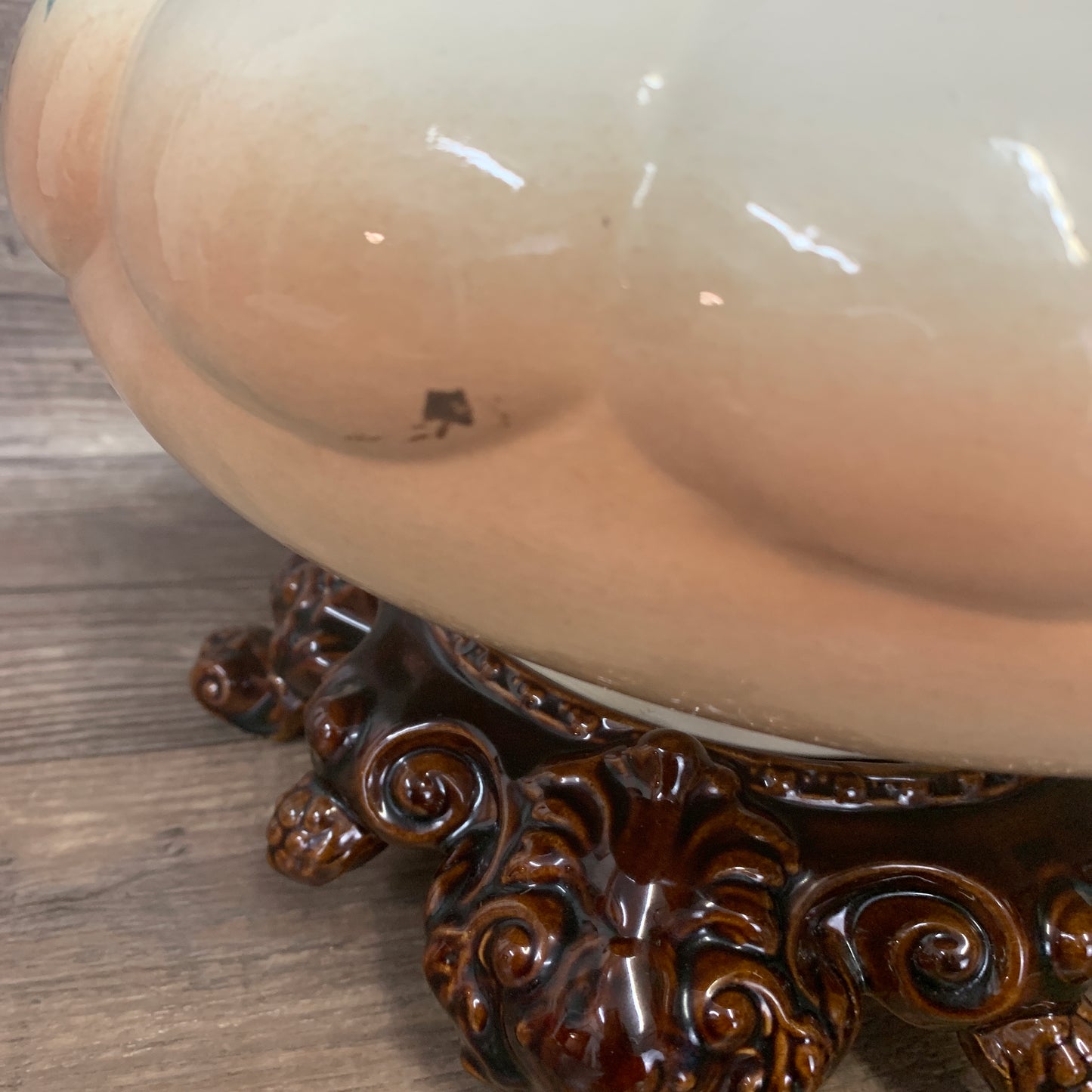 Large Ceramic Gone With the Wind Lamp, Neutral Tones