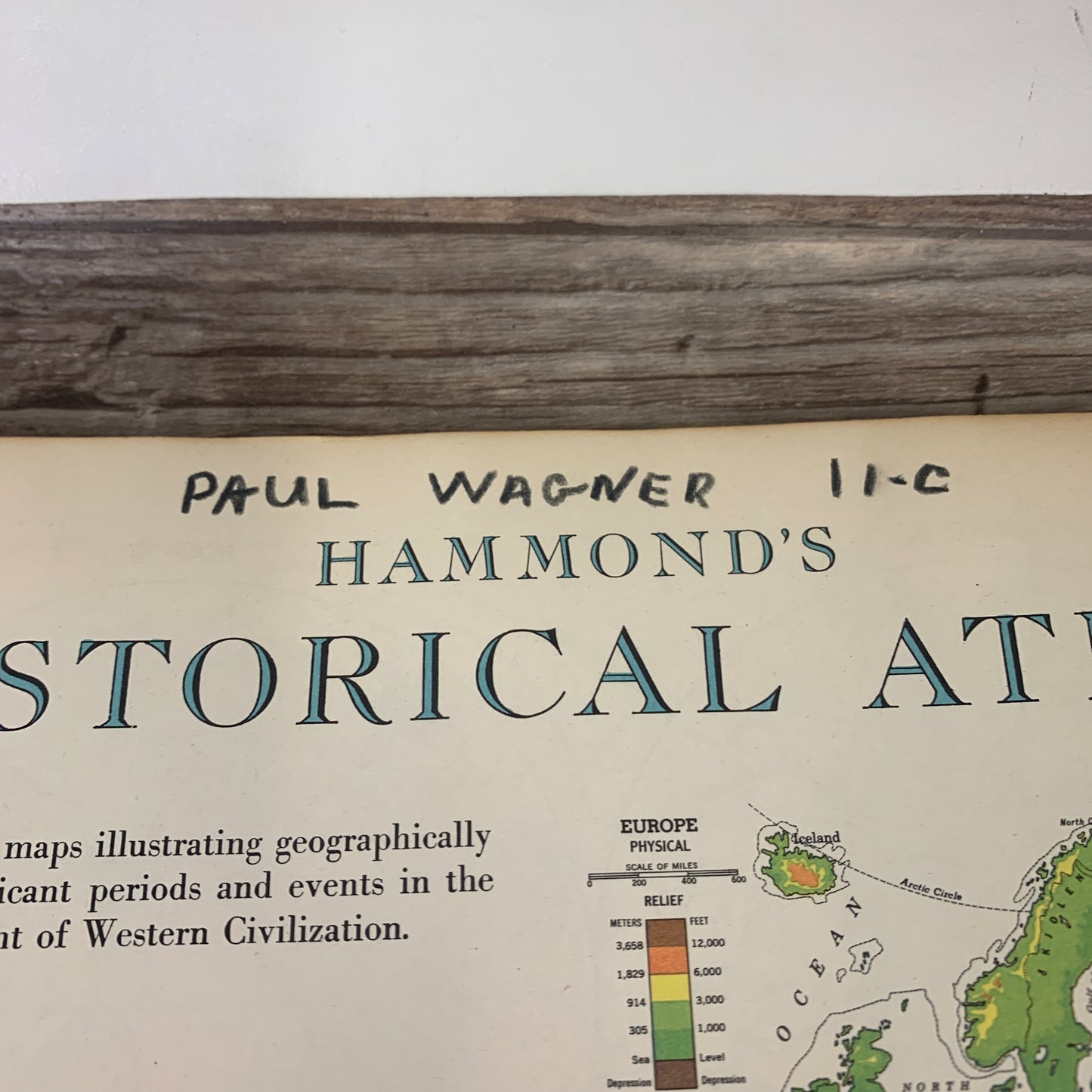 Hammond's Historical Atlas 1957 Vintage School Atlas of Historical Maps