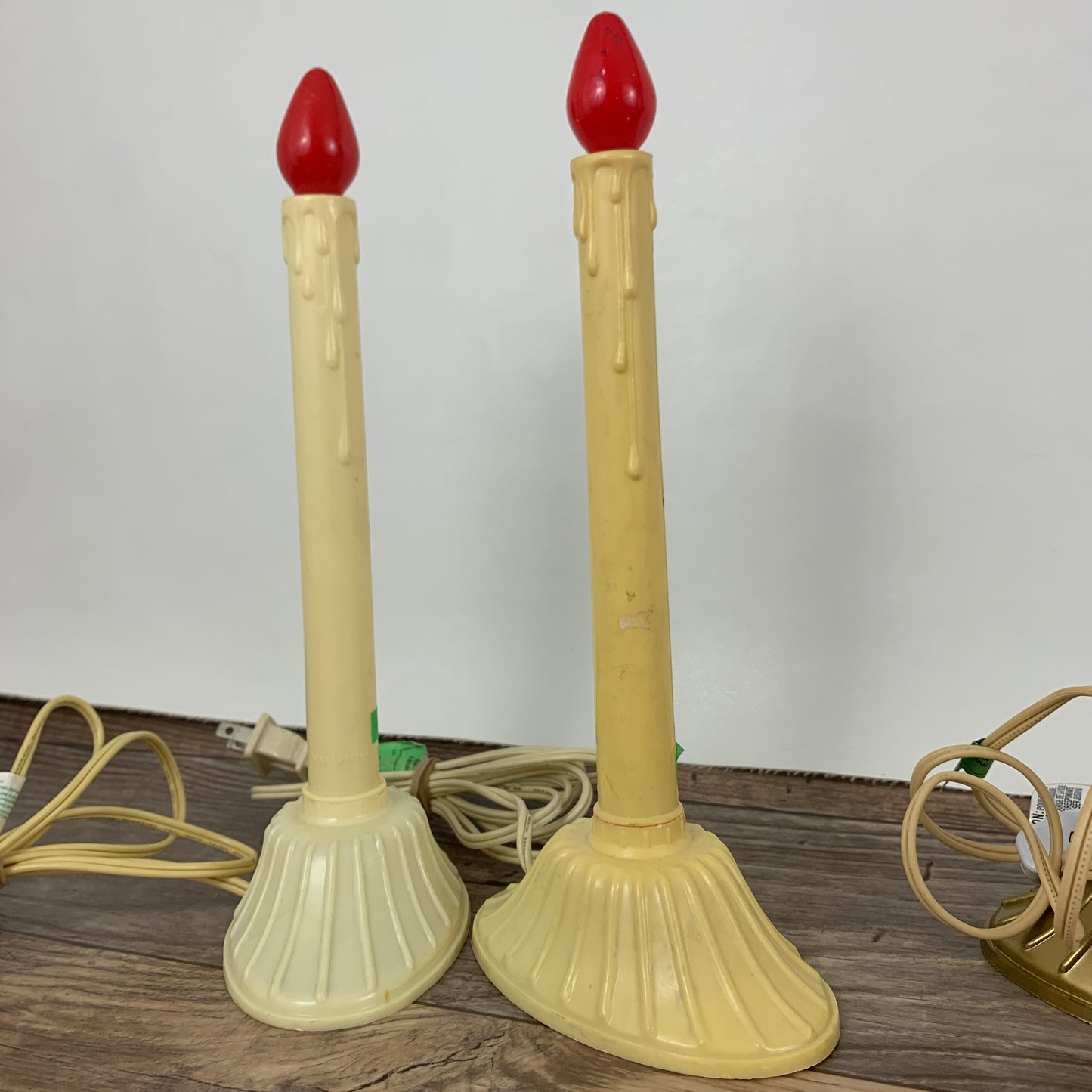 Vintage Electric Candles with Red Lights Vintage Christmas Decorations Chandelier