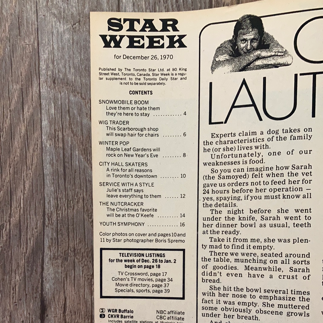 Vintage Toronto Star Week December 26 to January 2 1971
