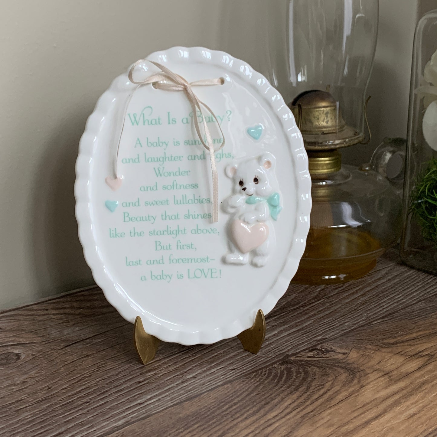 Baby Shower Gift Nursery Decor Wall Plaque Lullaby Lane Summit Collection Vintage 90s Wall Hanging