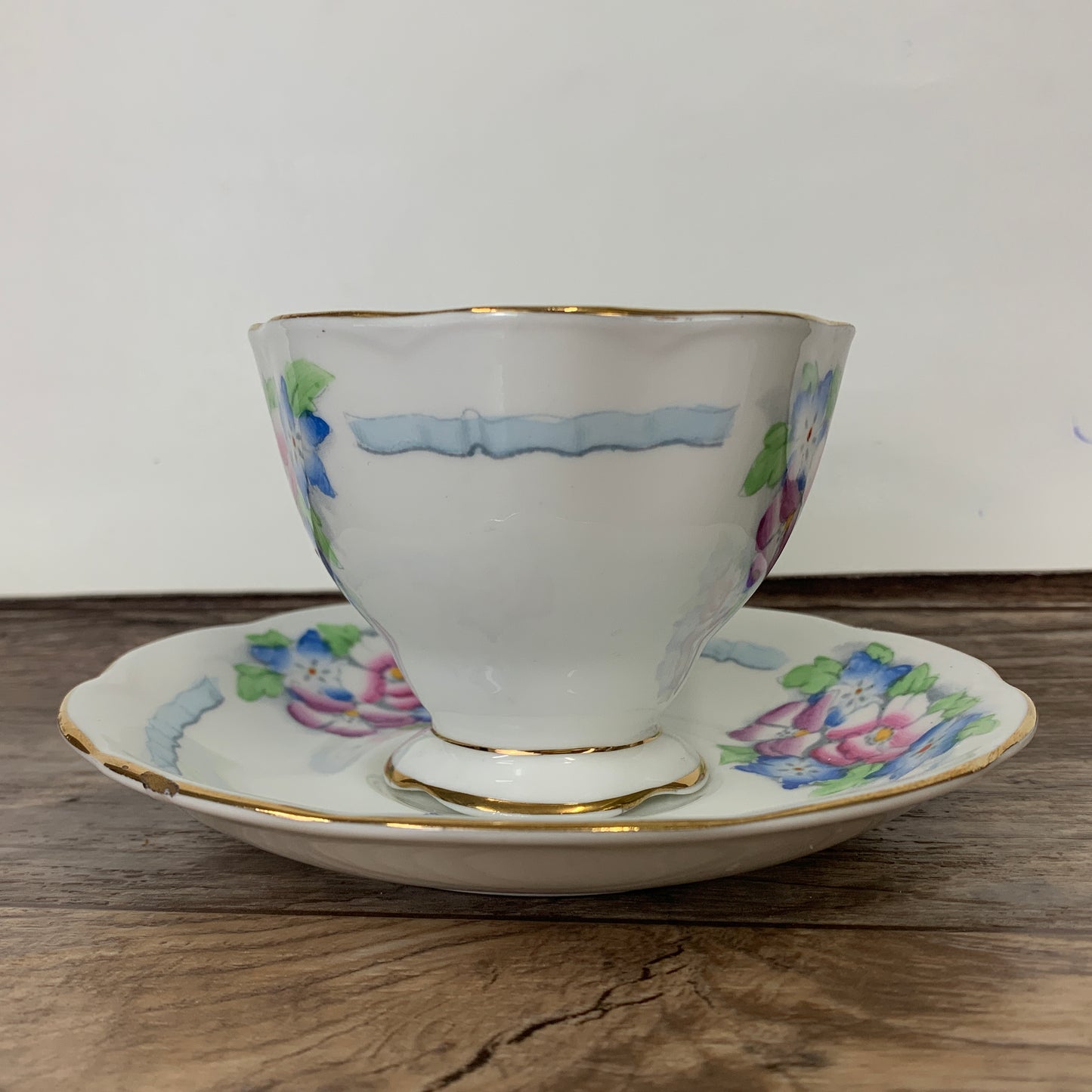 Antique Royal Albert Hand Painted Teacup and Saucer Set