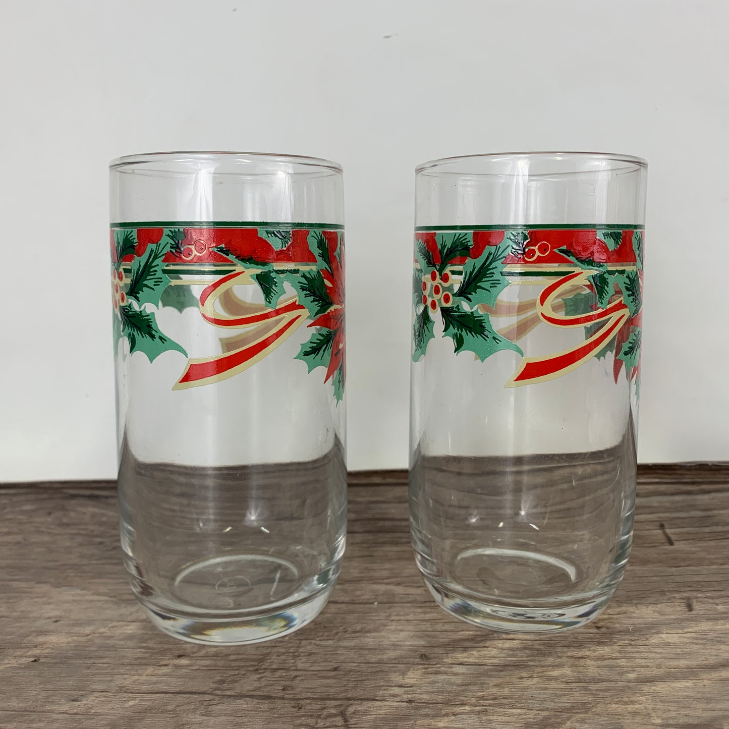 Set of 4 Christmas Tall Drinking Glasses