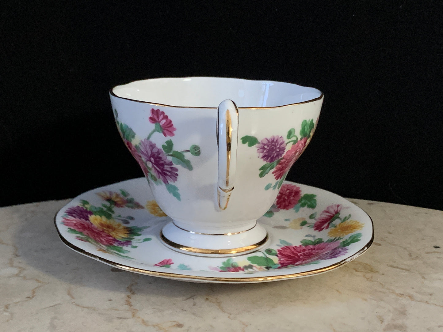 Queen Anne Vintage Tea Cup Autumn Glory Floral Pattern Teacup
