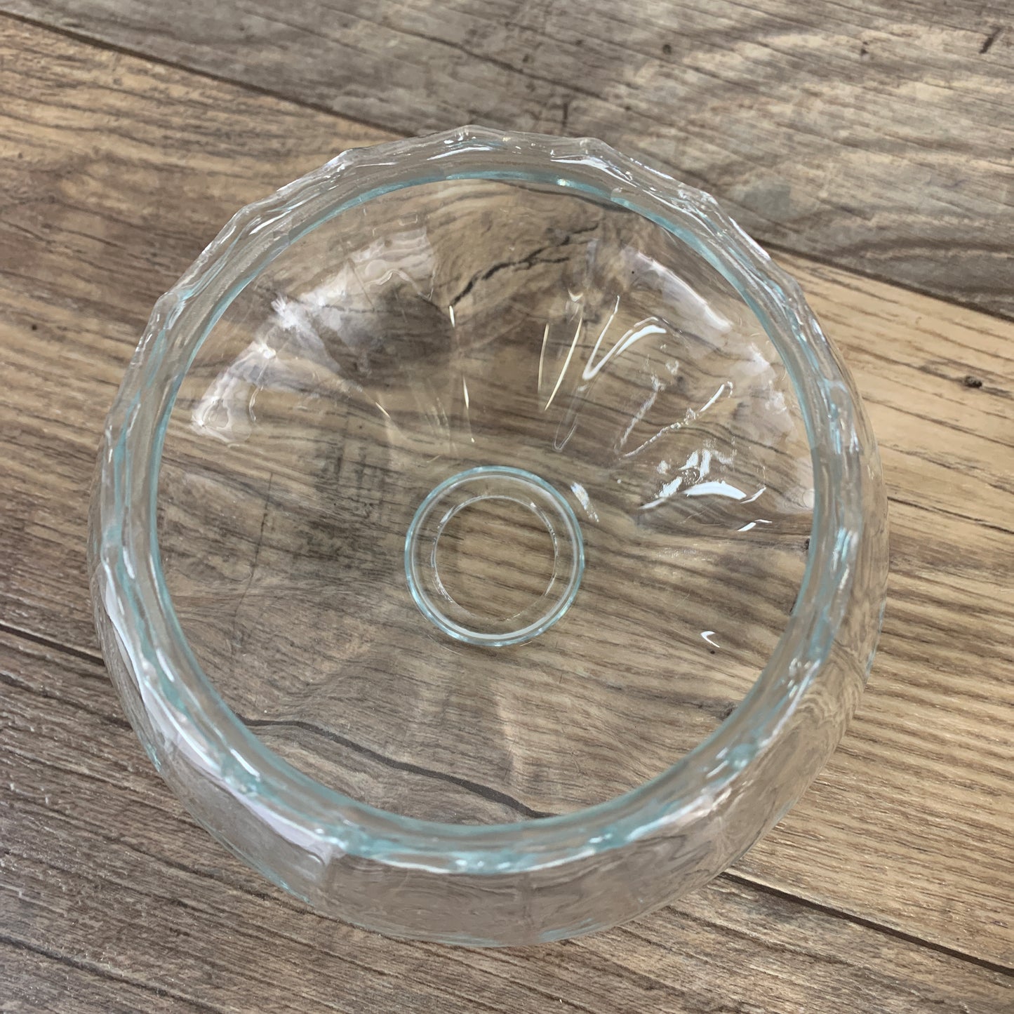 Clear Glass Light Shade with Scalloped Edge
