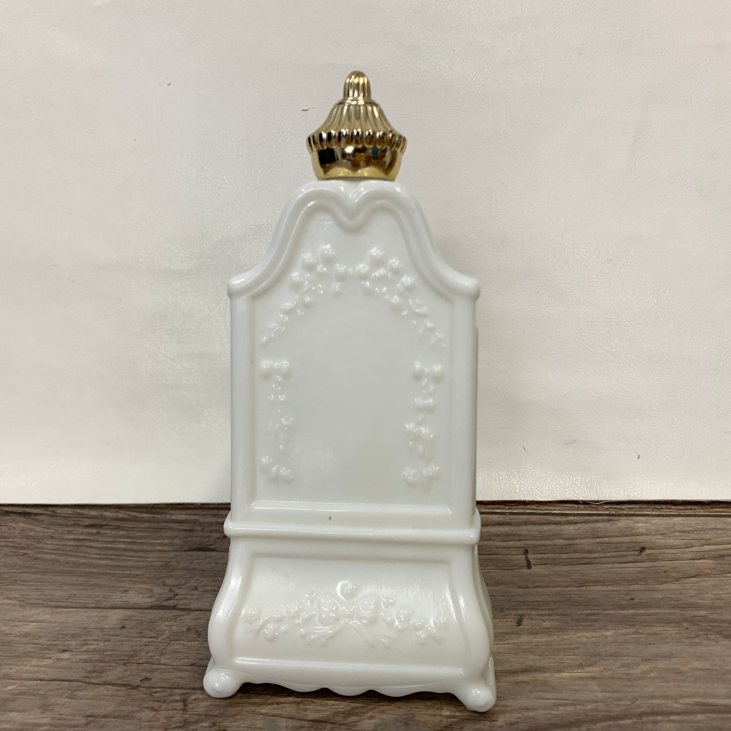 Vintage Avon Perfume Bottle Milk Glass Wardrobe Shaped Bottle