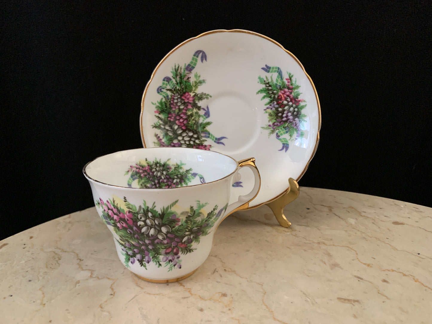 Vintage Floral Tea Cup Regency China Wisteria Pattern