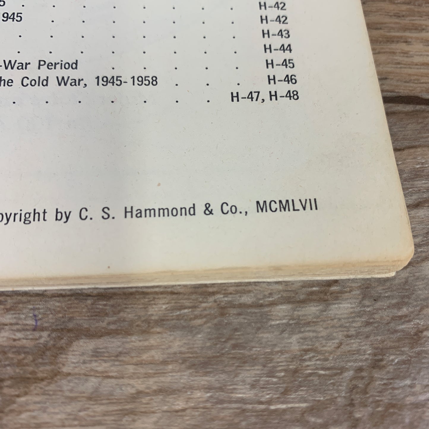 Hammond's Historical Atlas 1957 Vintage School Atlas of Historical Maps