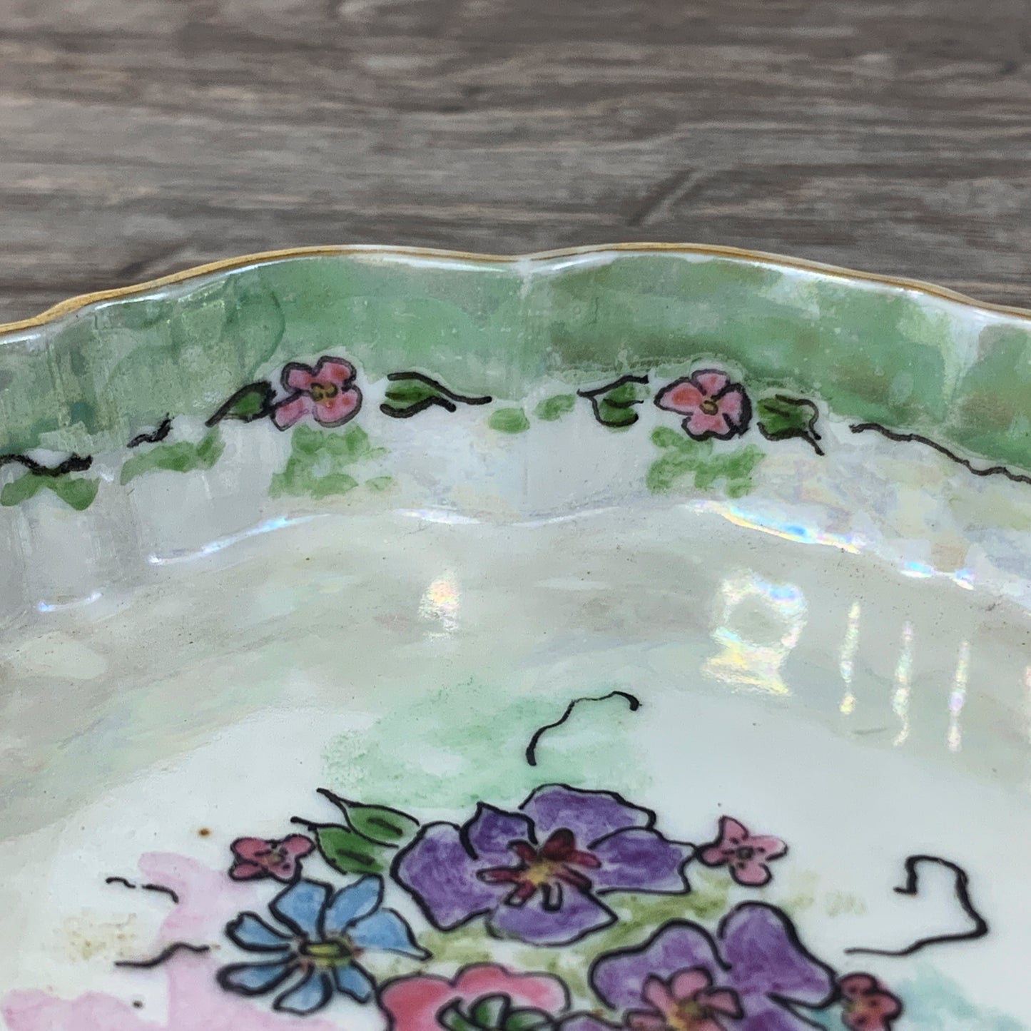 Noritake Hand-Painted Lusterware Dish