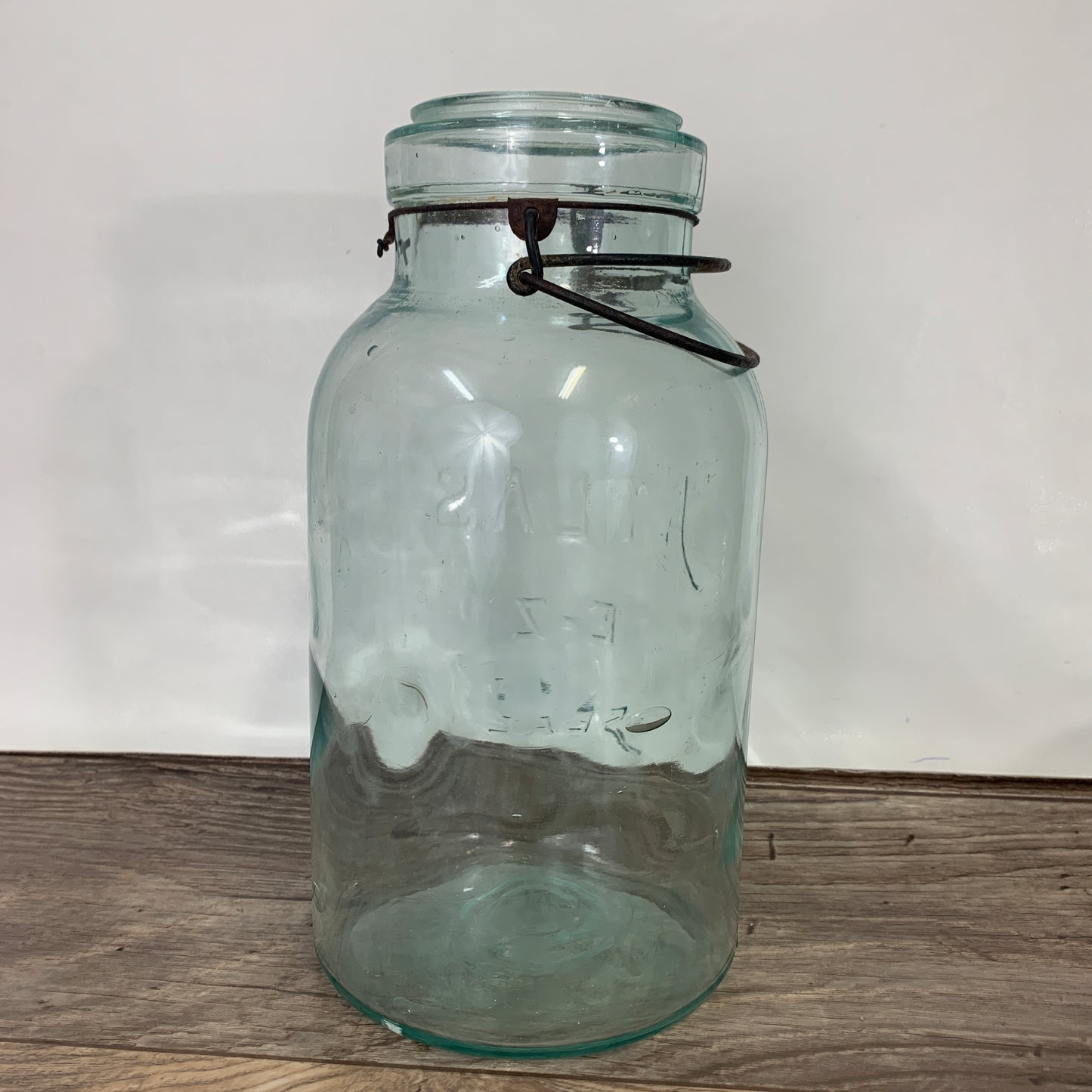 Atlas E Z Seal Swing Top Canning Jar, Antique Green Tint Jar