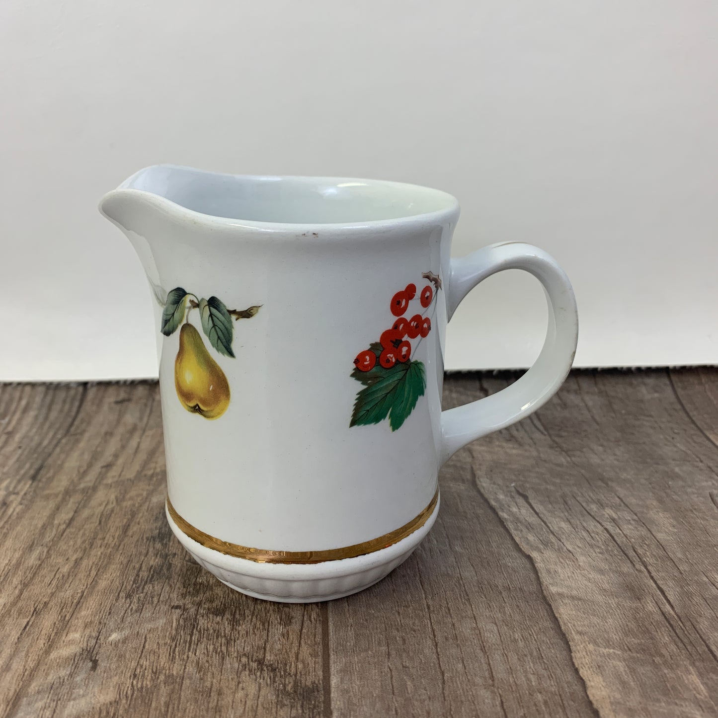 Alfred Meakin Glo White Coffee Set Coffee Pot Cream Sugar Fruit Motif Tea Set